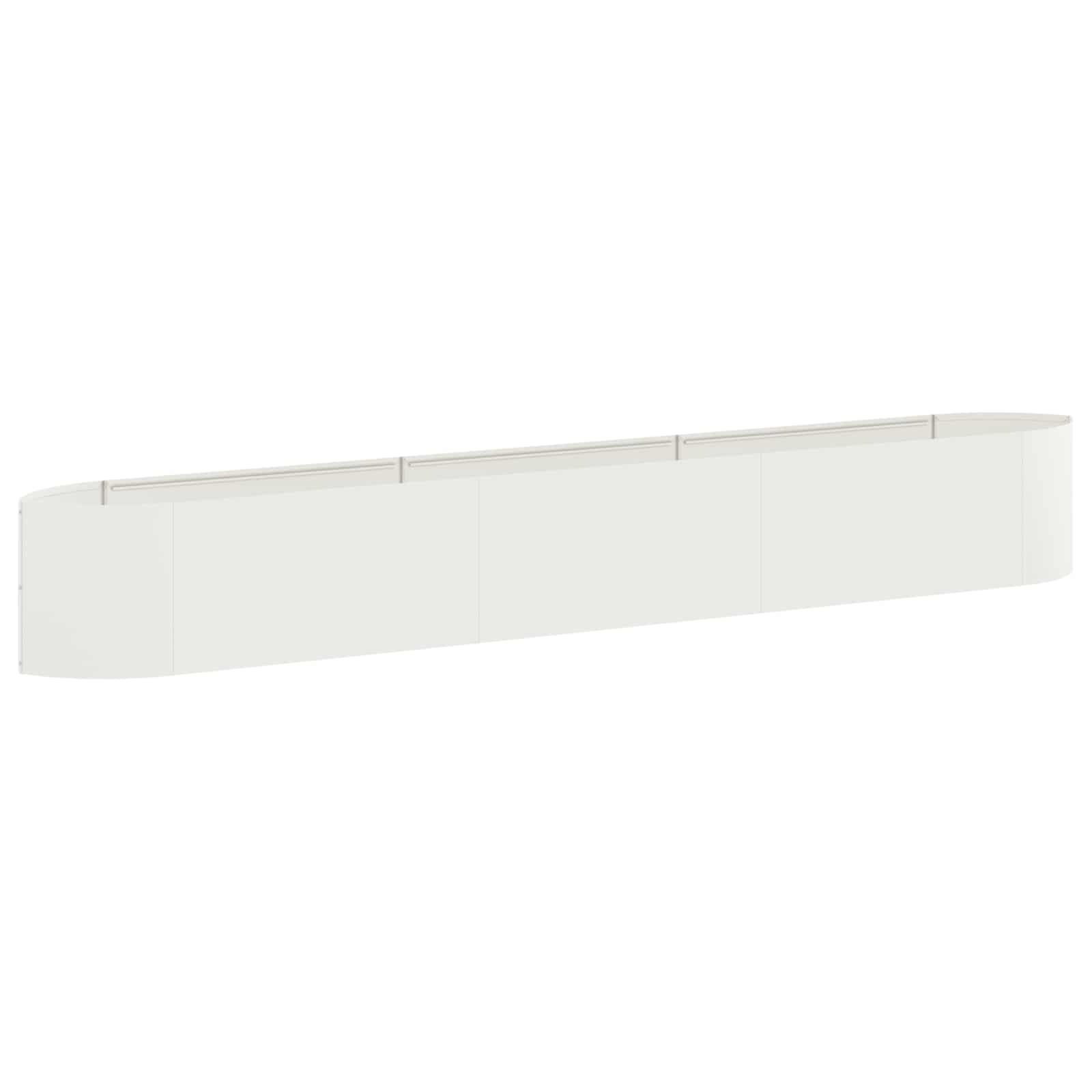 Verhoogd Tuinbed Wit 300 x 40 x 40 cm Staal image 1