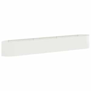 vidaXL T&otilde;stetud Aiapeenar Valge 300 x 40 x 40 cm Teras