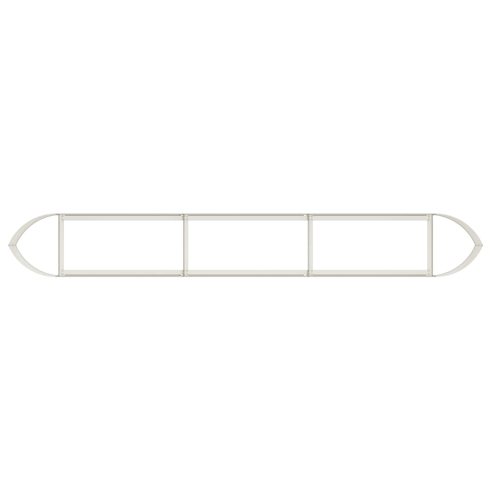 Verhoogd Tuinbed Wit 300 x 40 x 40 cm Staal image 4