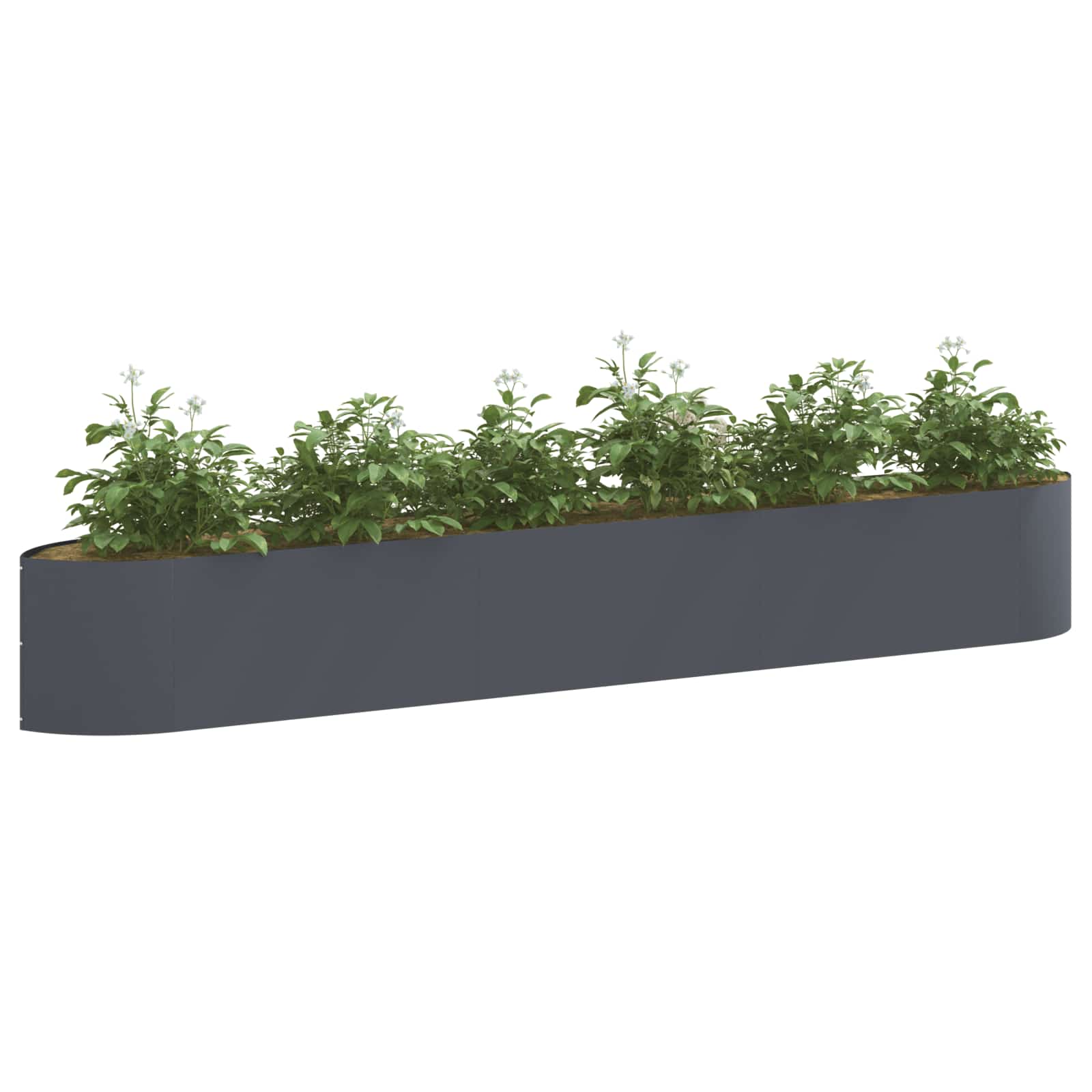 Verhoogd Tuinbed Antracietkleurig 300 x 40 x 40 cm Staal image 2
