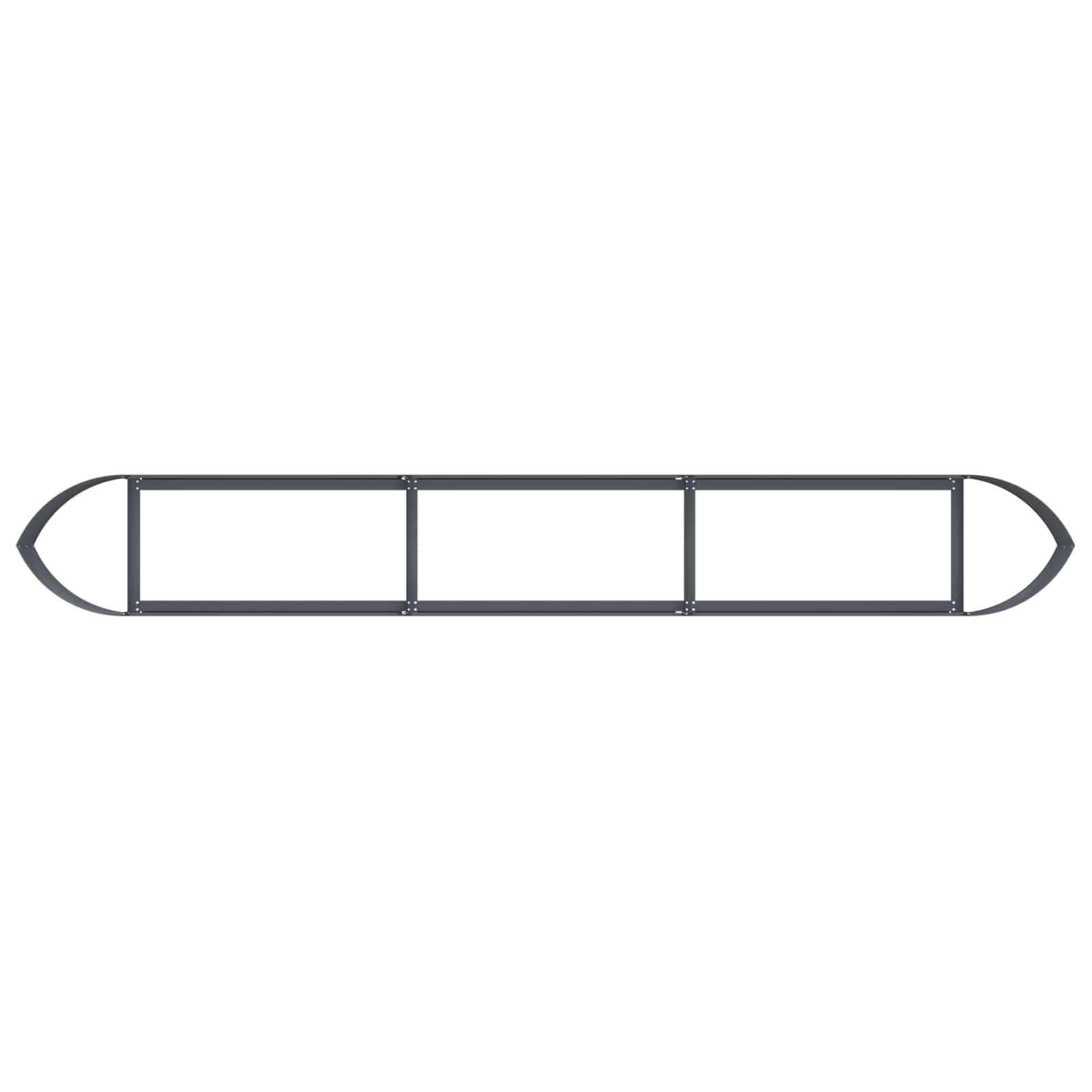 Verhoogd Tuinbed Antracietkleurig 300 x 40 x 40 cm Staal image 4