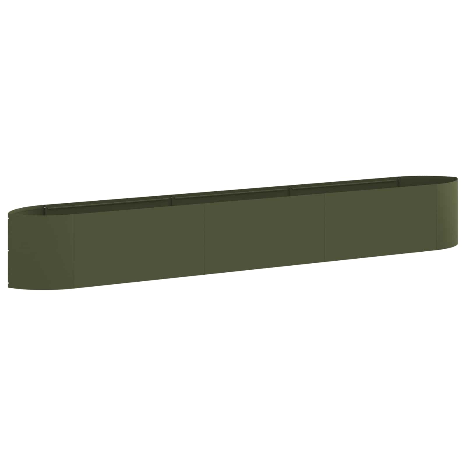 Verhoogd Tuinbed Olijfgroen 300 x 40 x 40 cm Staal image 1
