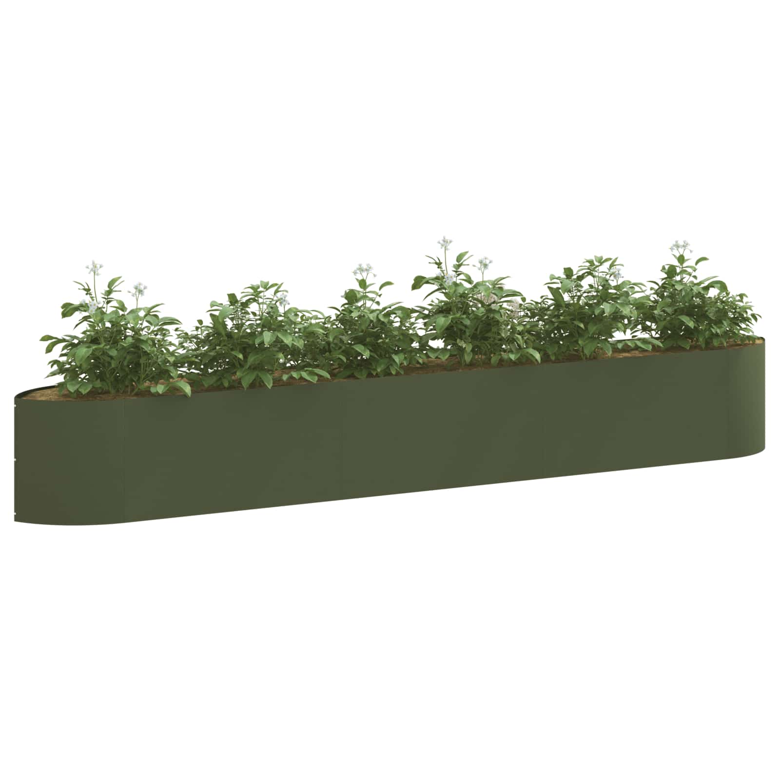 Verhoogd Tuinbed Olijfgroen 300 x 40 x 40 cm Staal image 2