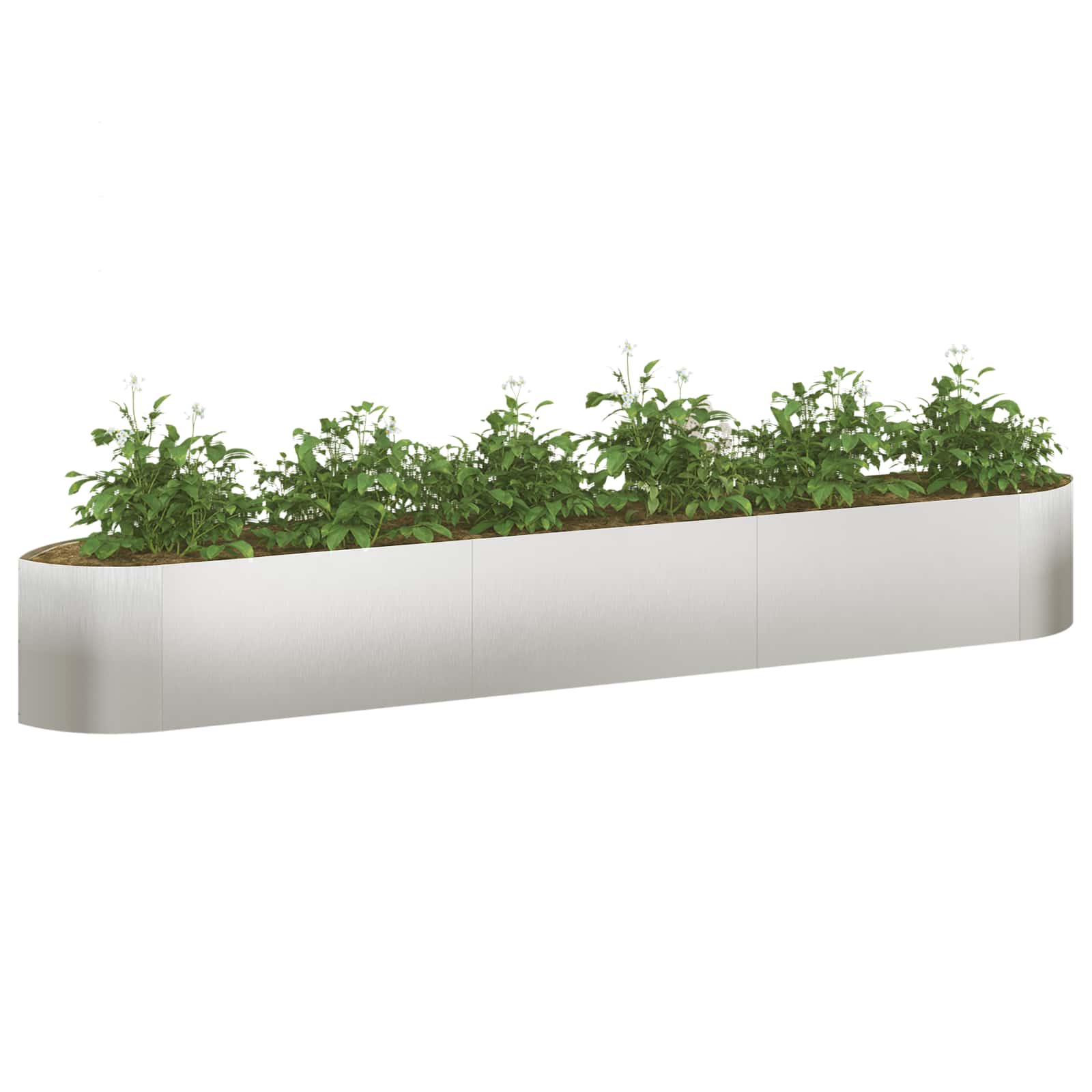 Verhoogd Tuinbed Roestvrij staal 300 x 40 x 40 cm Staal image 2