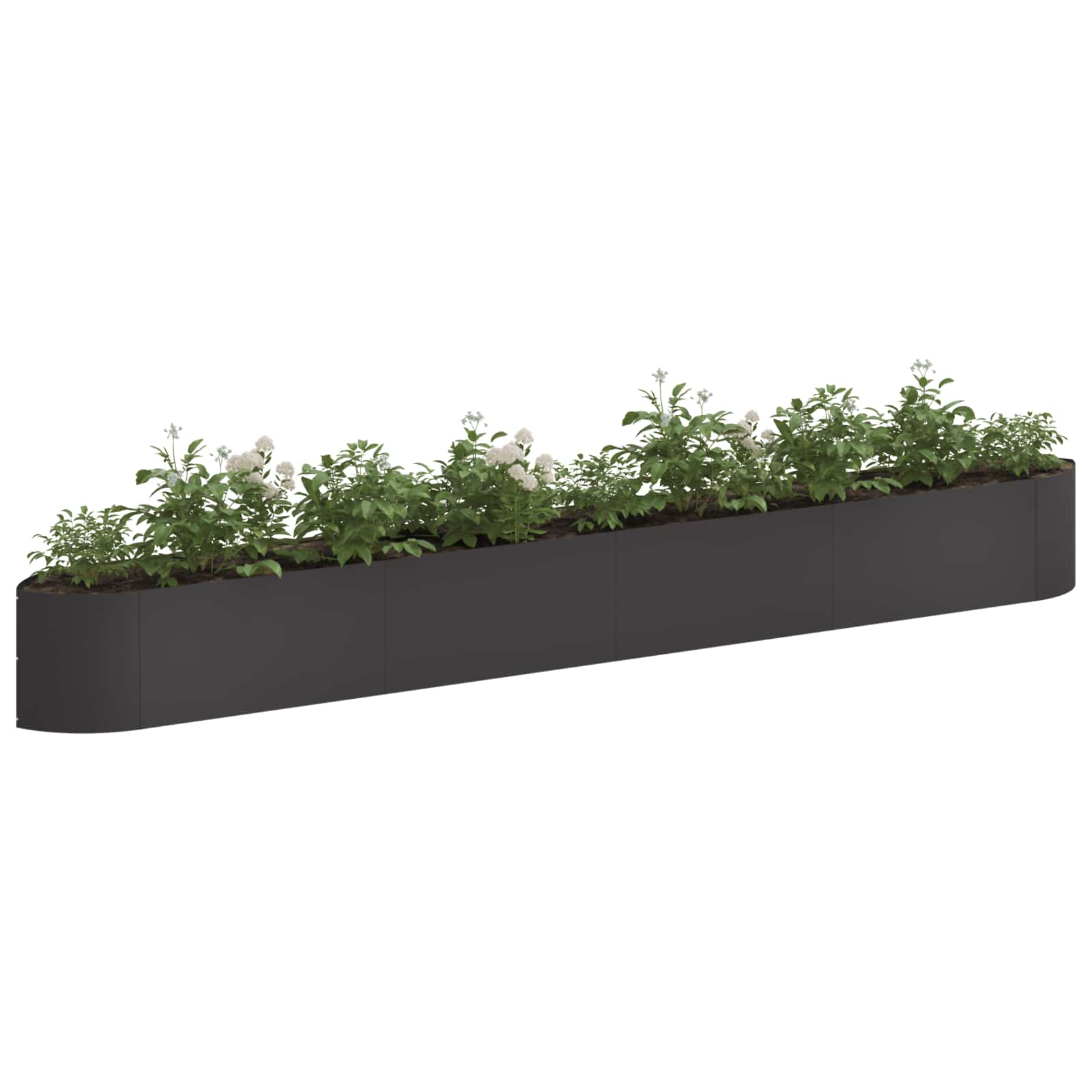 Verhoogd Tuinbed Zwart 380 x 40 x 40 cm Staal image 2