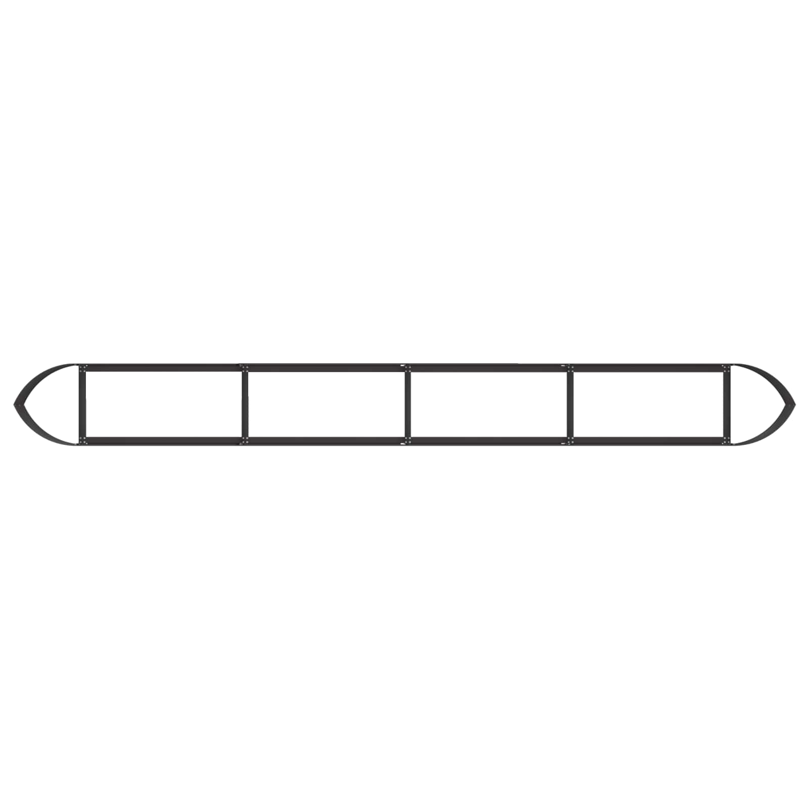 Verhoogd Tuinbed Zwart 380 x 40 x 40 cm Staal image 4