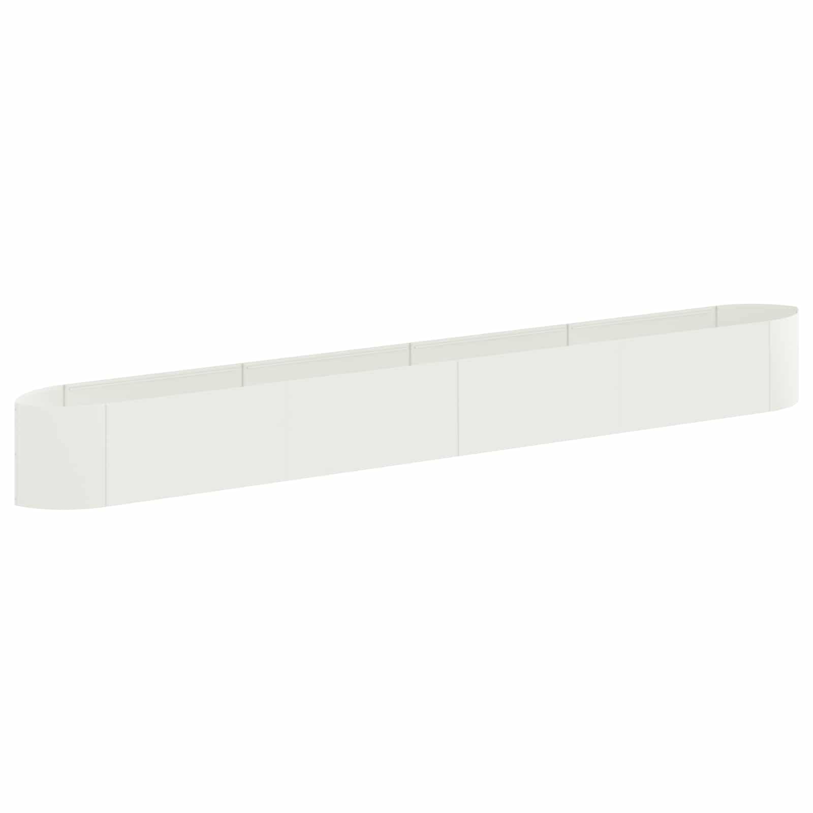 Verhoogd Tuinbed Wit 380 x 40 x 40 cm Staal image 1