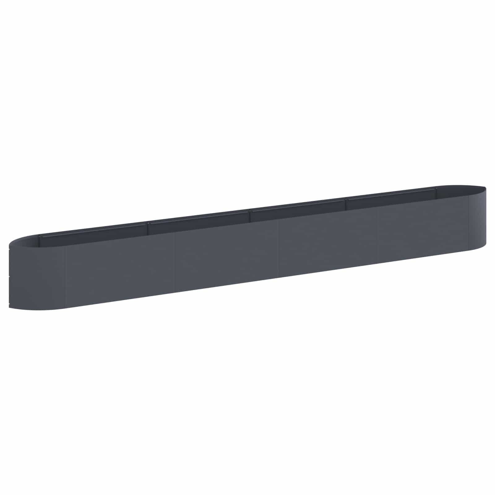 Verhoogd Tuinbed Antracietkleurig 380 x 40 x 40 cm Staal image 1