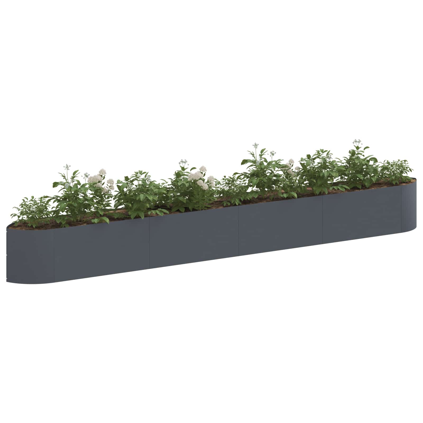 Verhoogd Tuinbed Antracietkleurig 380 x 40 x 40 cm Staal image 2
