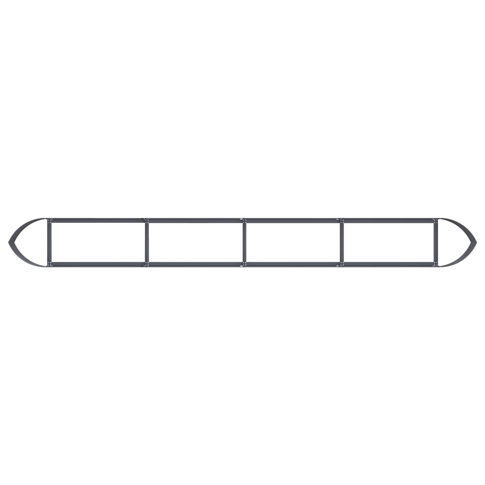 Verhoogd Tuinbed Antracietkleurig 380 x 40 x 40 cm Staal image 4