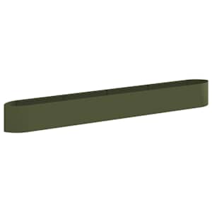 vidaXL T&otilde;stetud Aiapeenar Oliiviroheline 380 x 40 x 40 cm Teras