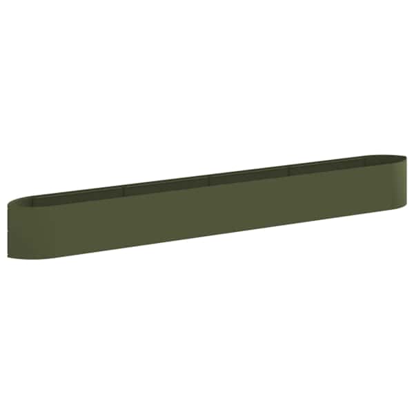vidaXL T&otilde;stetud Aiapeenar Oliiviroheline 380 x 40 x 40 cm Teras