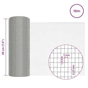 Síťovina 20 x 1000 cm 18 mesh Nerezová ocel 304 Stříbrná - obrázek 7