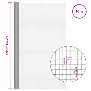 Síťovina 120 x 1000 cm 18 mesh Nerezová ocel 304 Stříbrná - obrázek 7