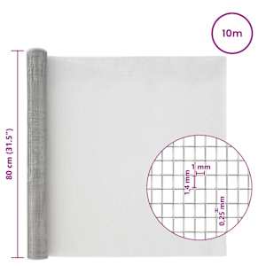 Síťovina 80 x 1000 cm 18 mesh Nerezová ocel 304 Stříbrná - obrázek 7