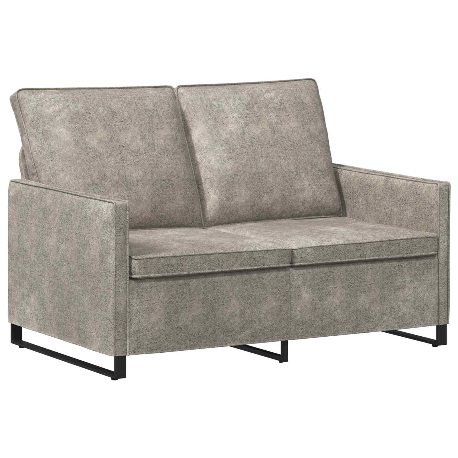 vidaXL Pohovka pro 2 osoby Světle šedá 130 x 81 x 82 cm Umělý semiš