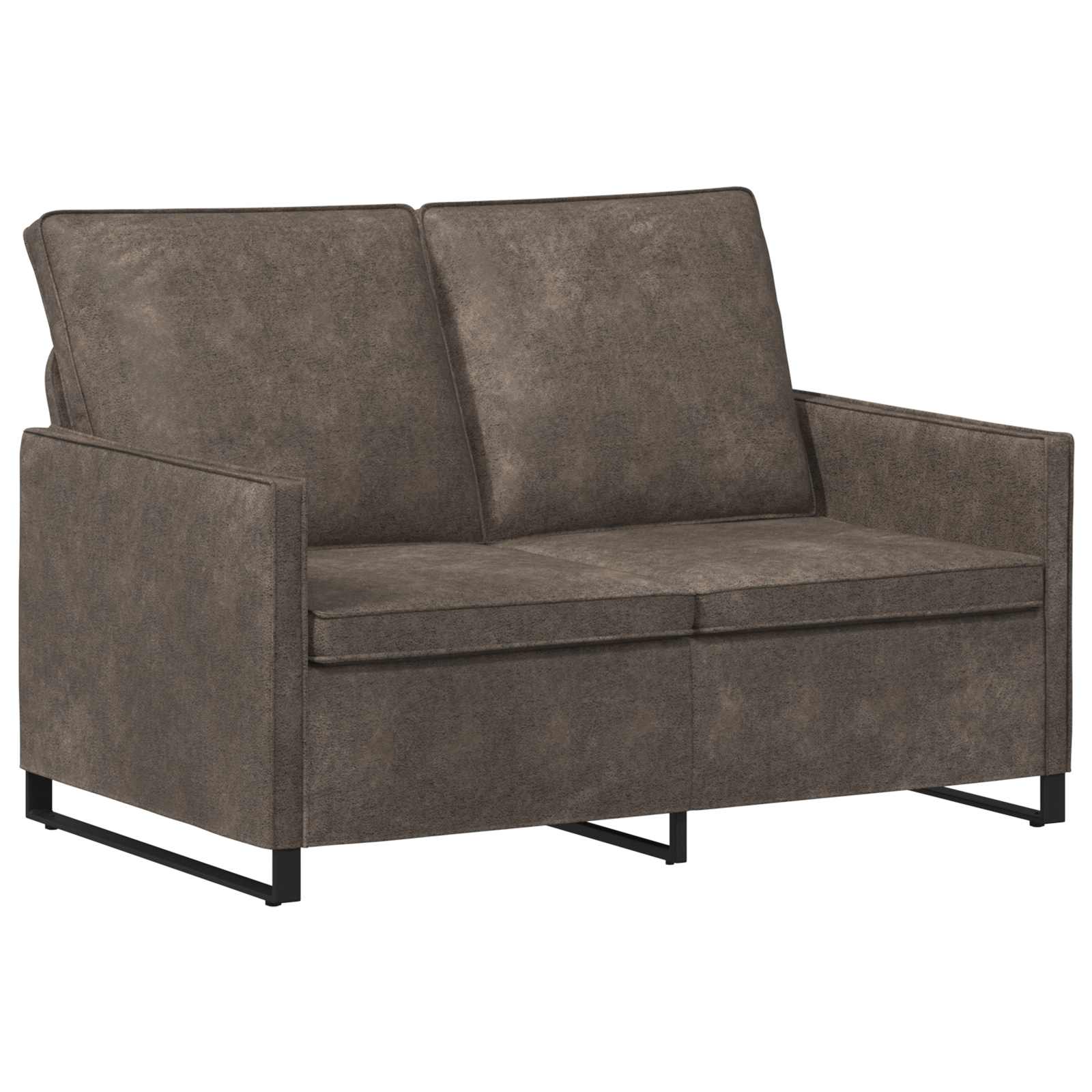 vidaXL Pohovka pro 2 osoby Tmavě šedá 130 x 81 x 82 cm Umělý semiš