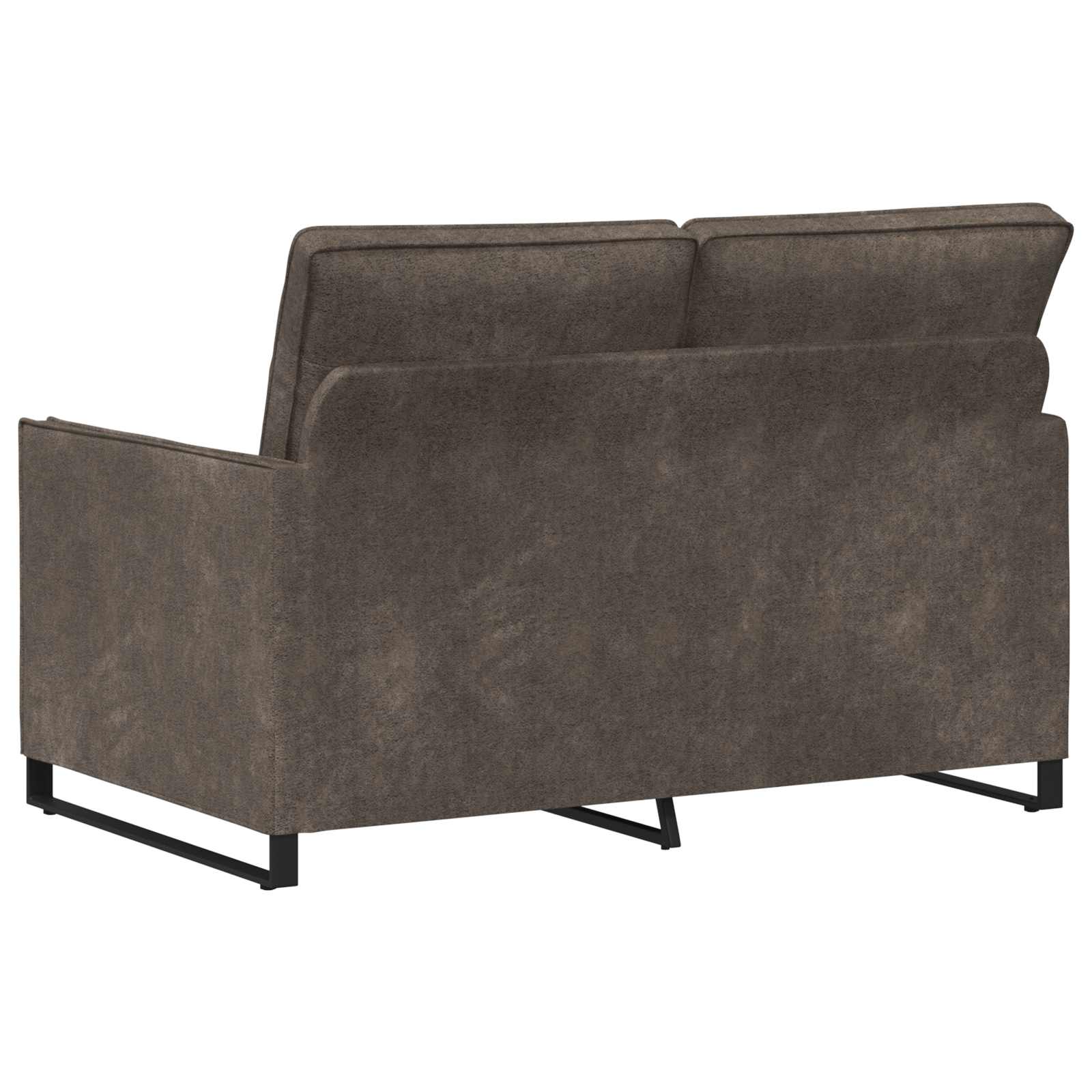 Dvosedenjski kavč Temno siva 130 x 81 x 82 cm Umetni velur