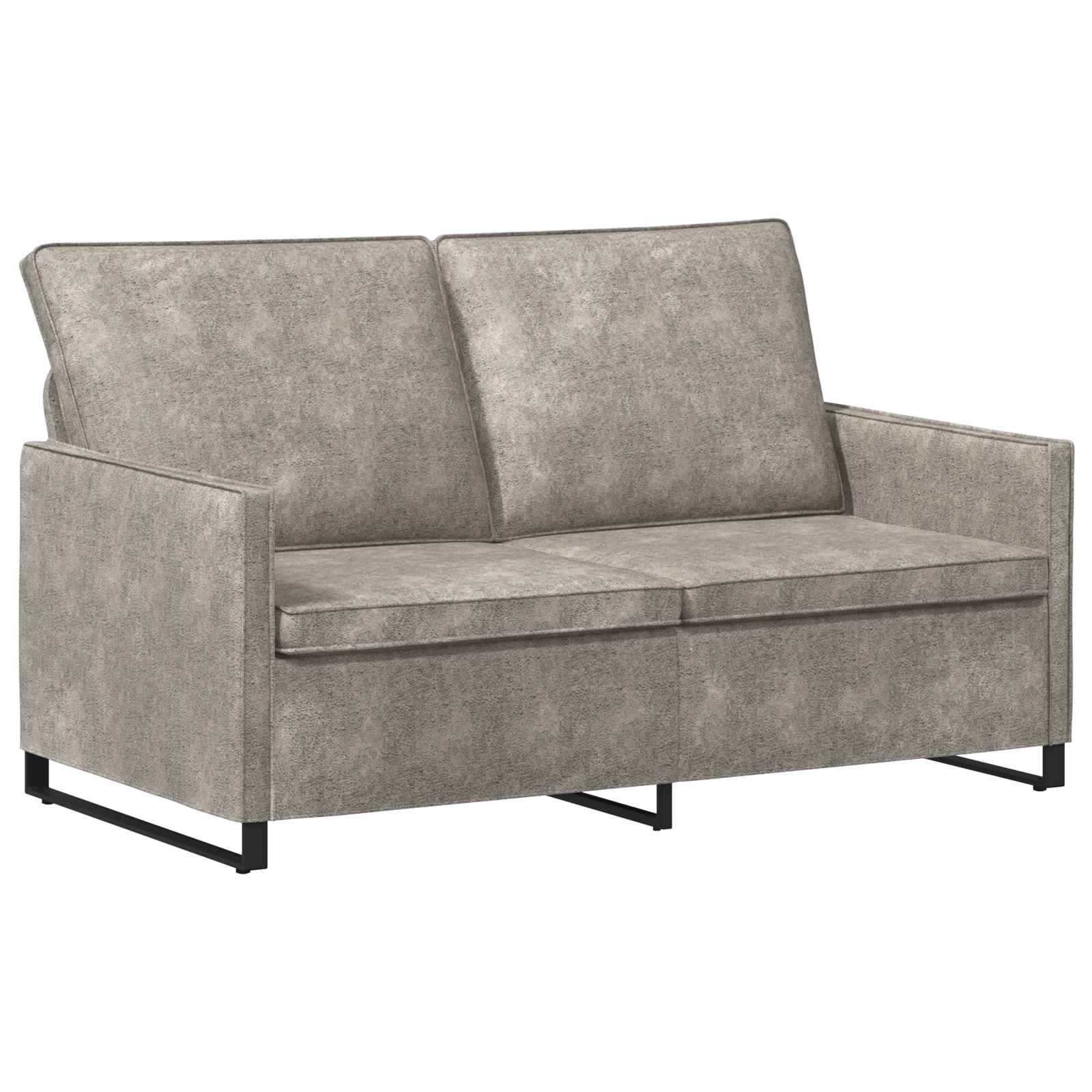 vidaXL Pohovka pro 2 osoby Světle šedá 150 x 81 x 82 cm Umělý semiš