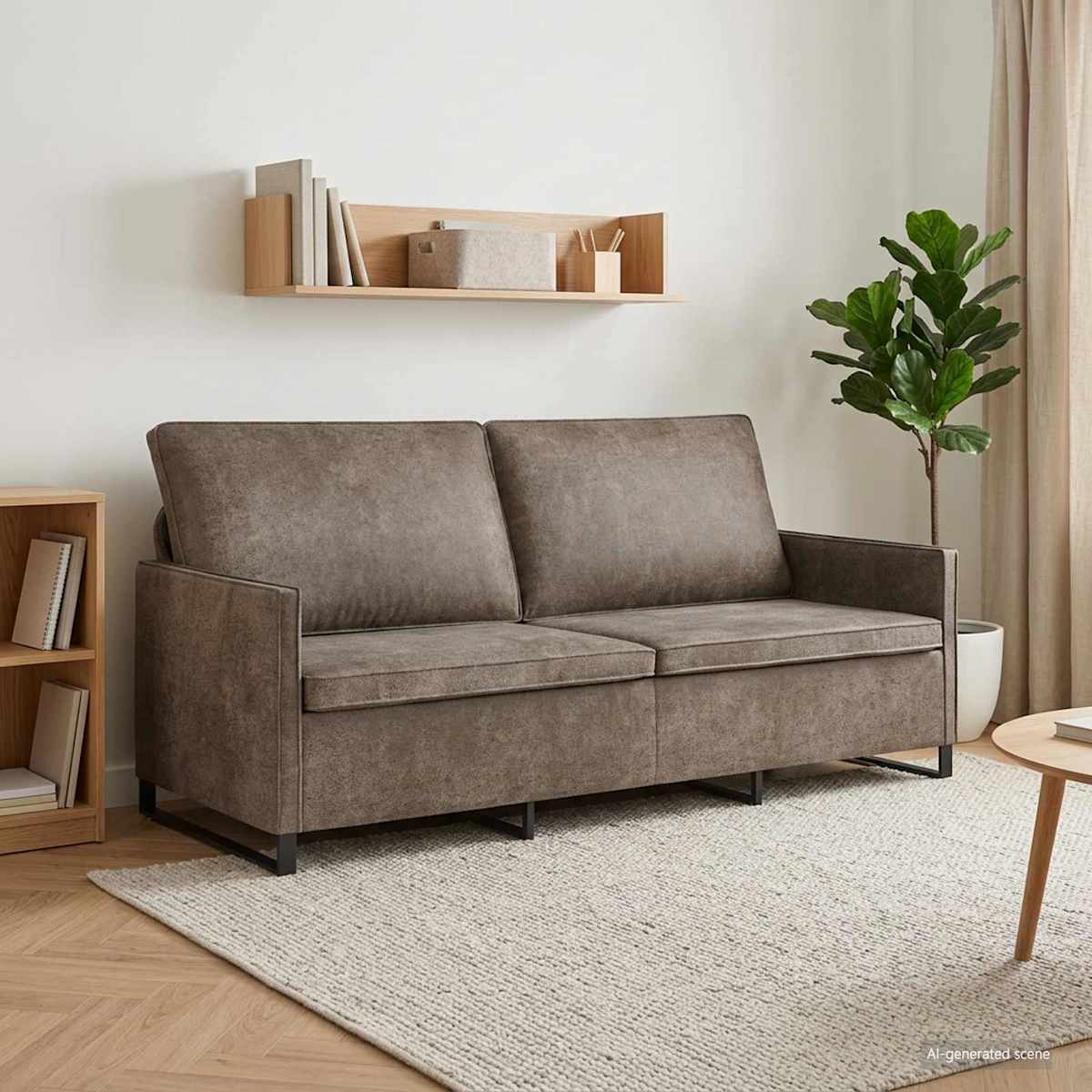 3-personers sofa Mørkegrå 190 x 81 x 82 cm Faux suedestof