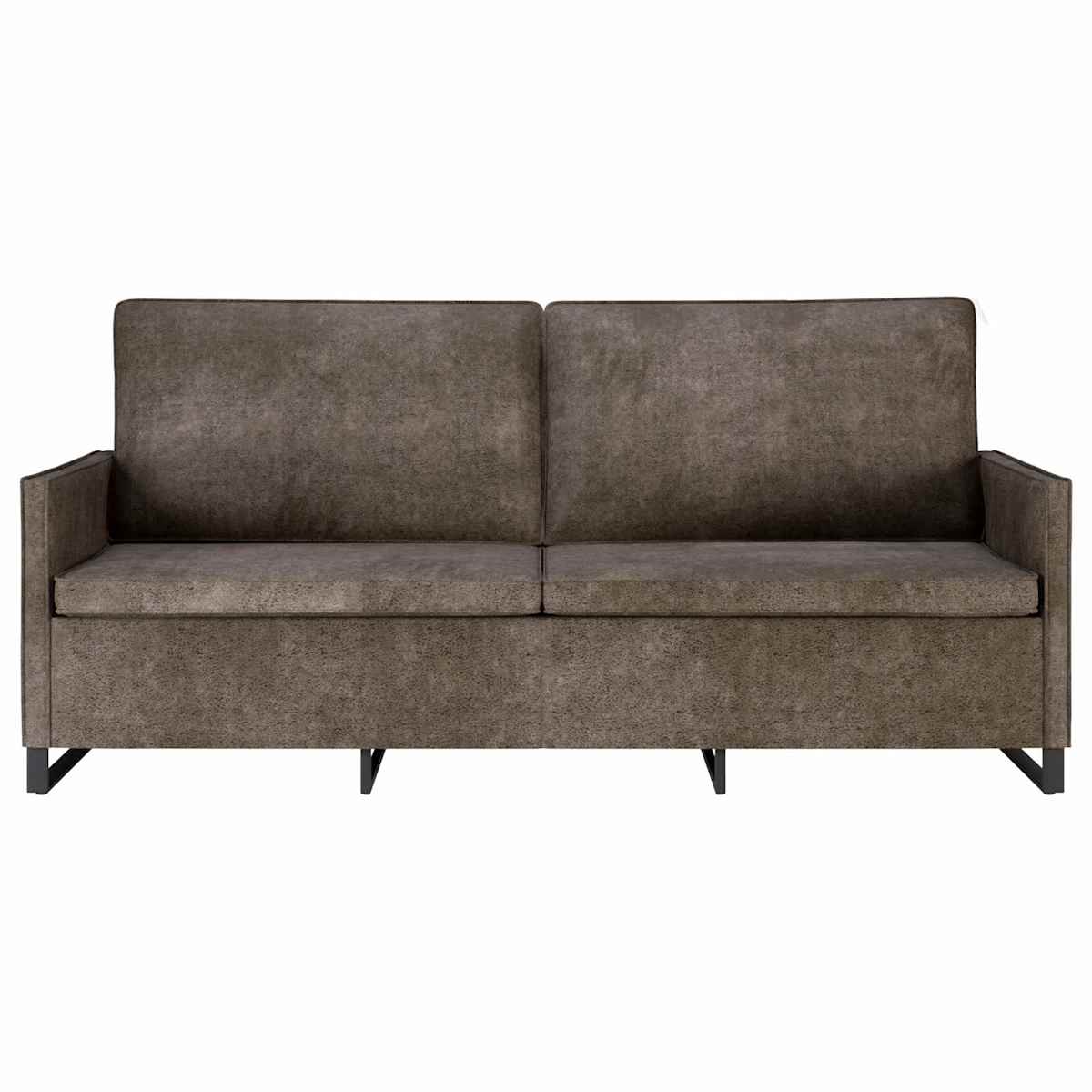 3-personers sofa Mørkegrå 190 x 81 x 82 cm Faux suedestof - Billede 3