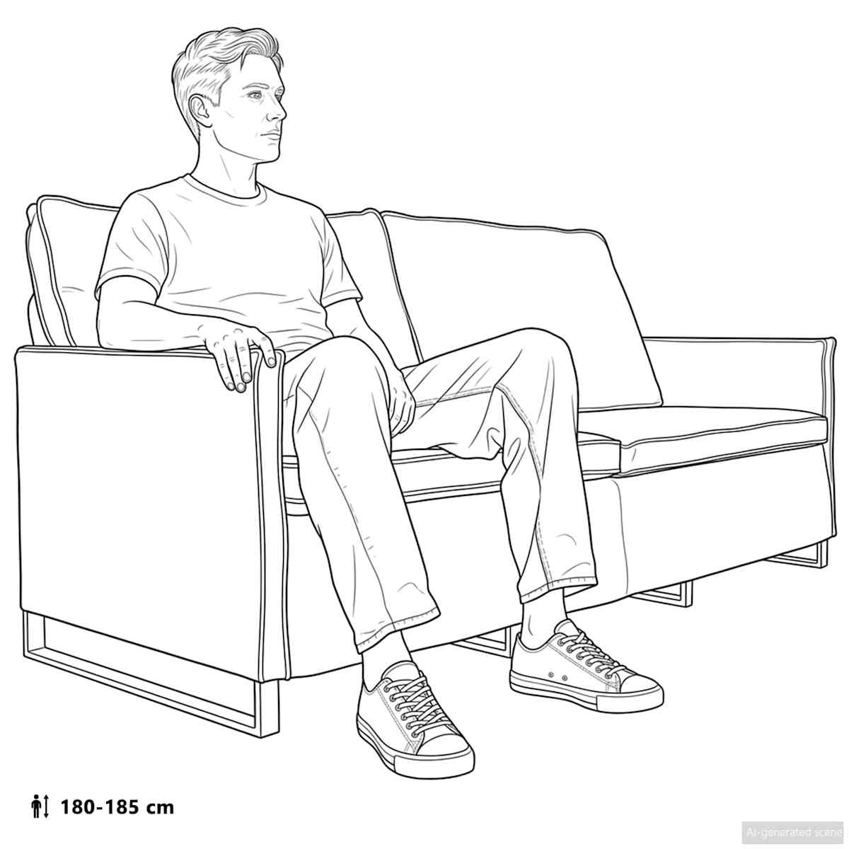 3-personers sofa Mørkegrå 190 x 81 x 82 cm Faux suedestof - Billede 10