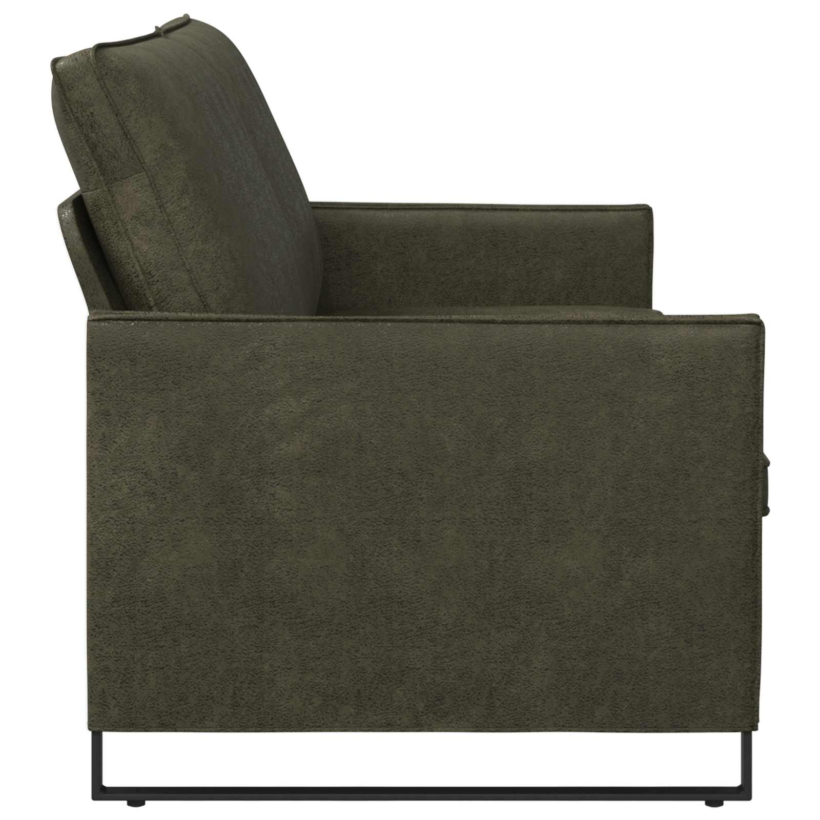 3-sedna sofa Vojaška zelena 190 x 81 x 82 cm Umetni velur