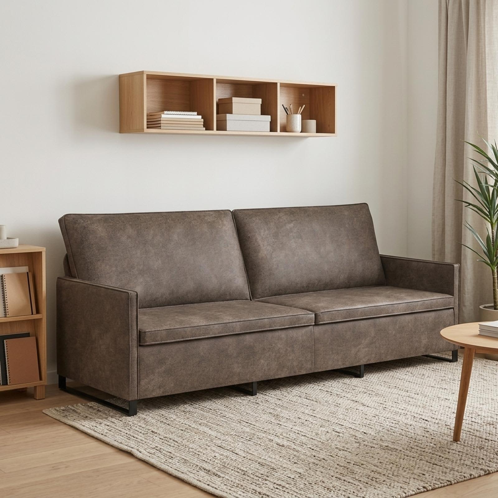 3-sedna sofa Temno siva 220 x 81 x 82 cm Umetni velur