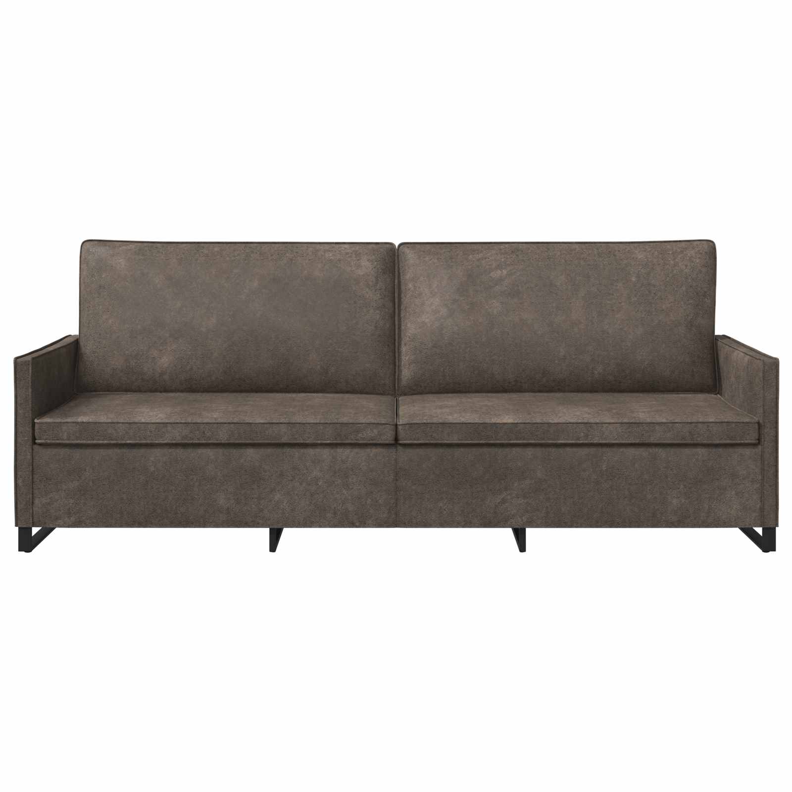 vidaXL - 3-zits - sofa - Donkergrijs - 220 - x - 81 - x - 82 - cm - Kunstsuède - stof