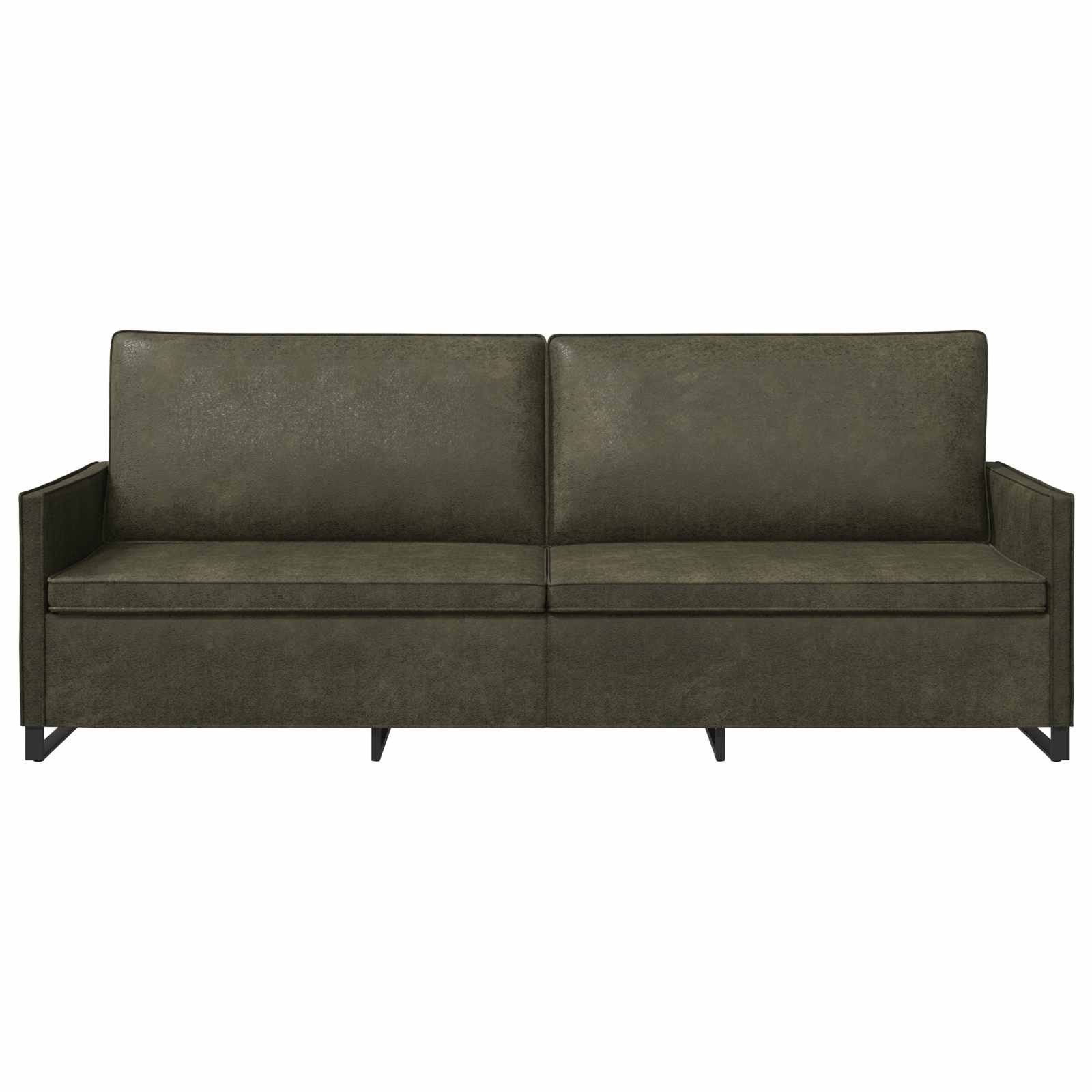 3-sedna sofa Vojaška zelena 220 x 81 x 82 cm Umetni velur