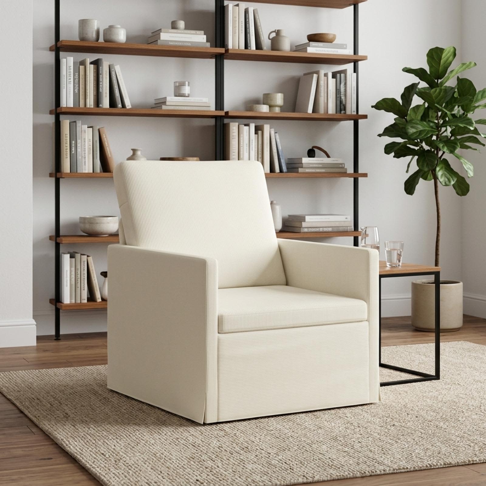 Fotelj Krem 70 x 81 x 82 cm Žametna tkanina