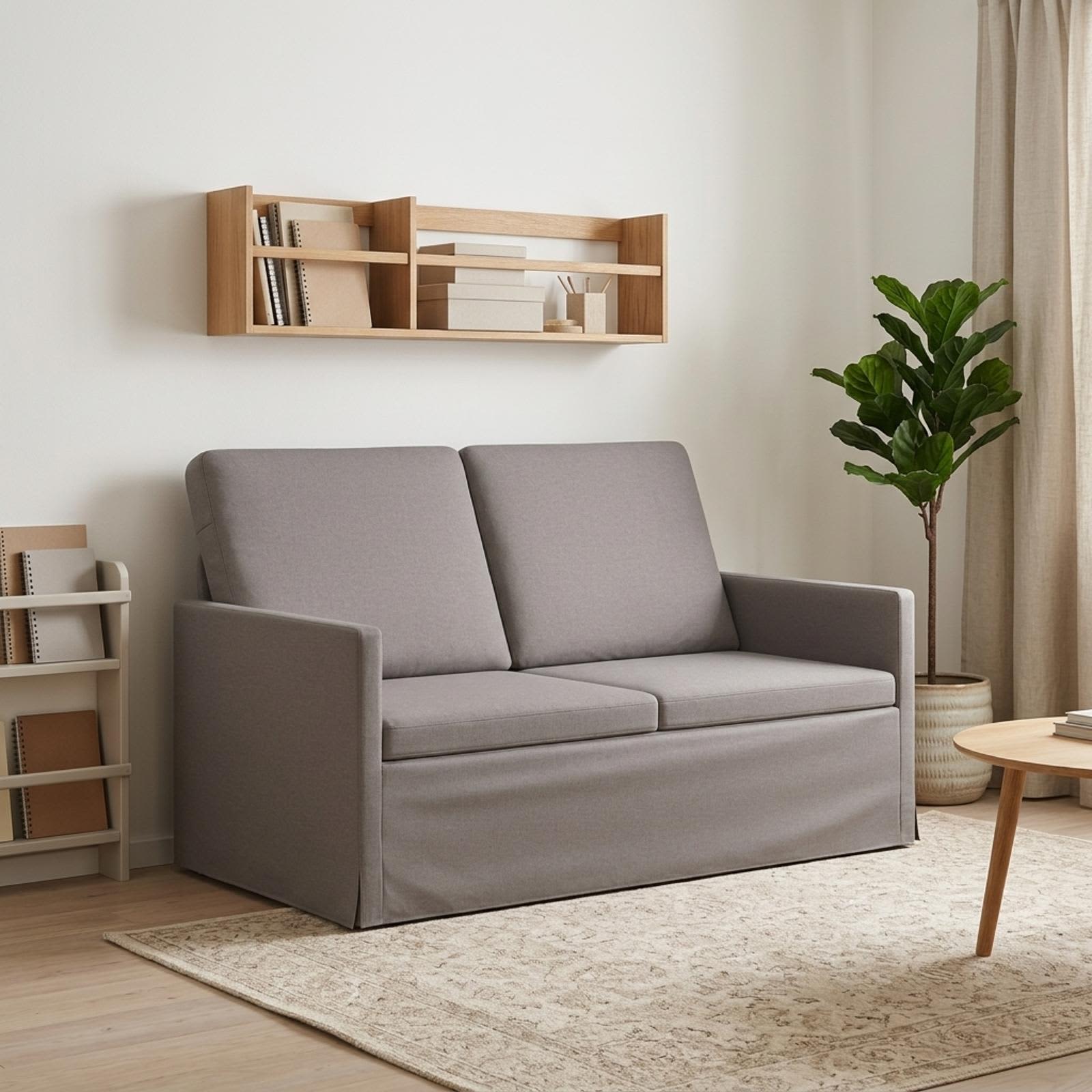 vidaXL 2-personers sofa Gråbrun 130 x 81 x 82 cm Stof