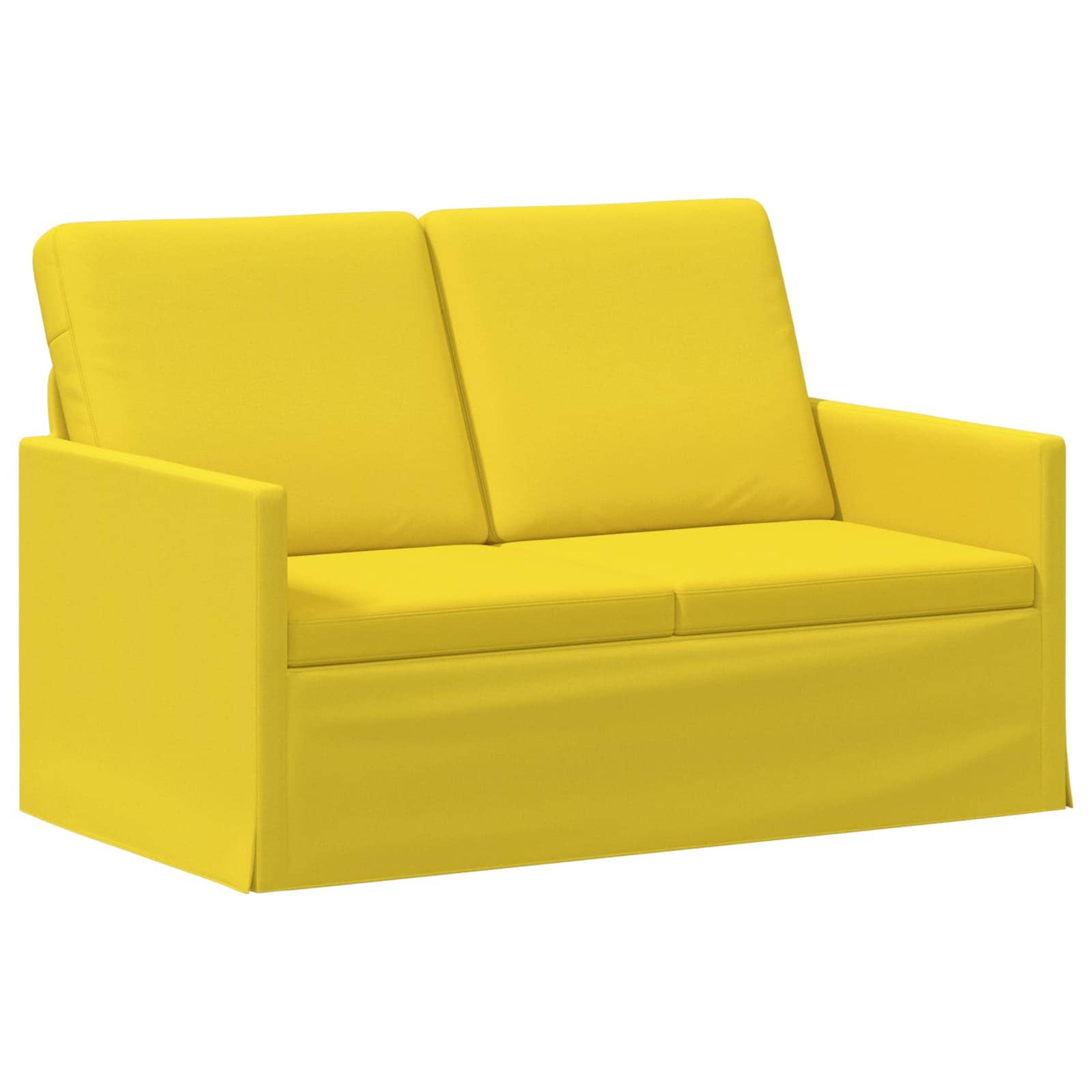 vidaXL Pohovka pro 2 osoby Světlá žlutá 130 x 81 x 82 cm Textil