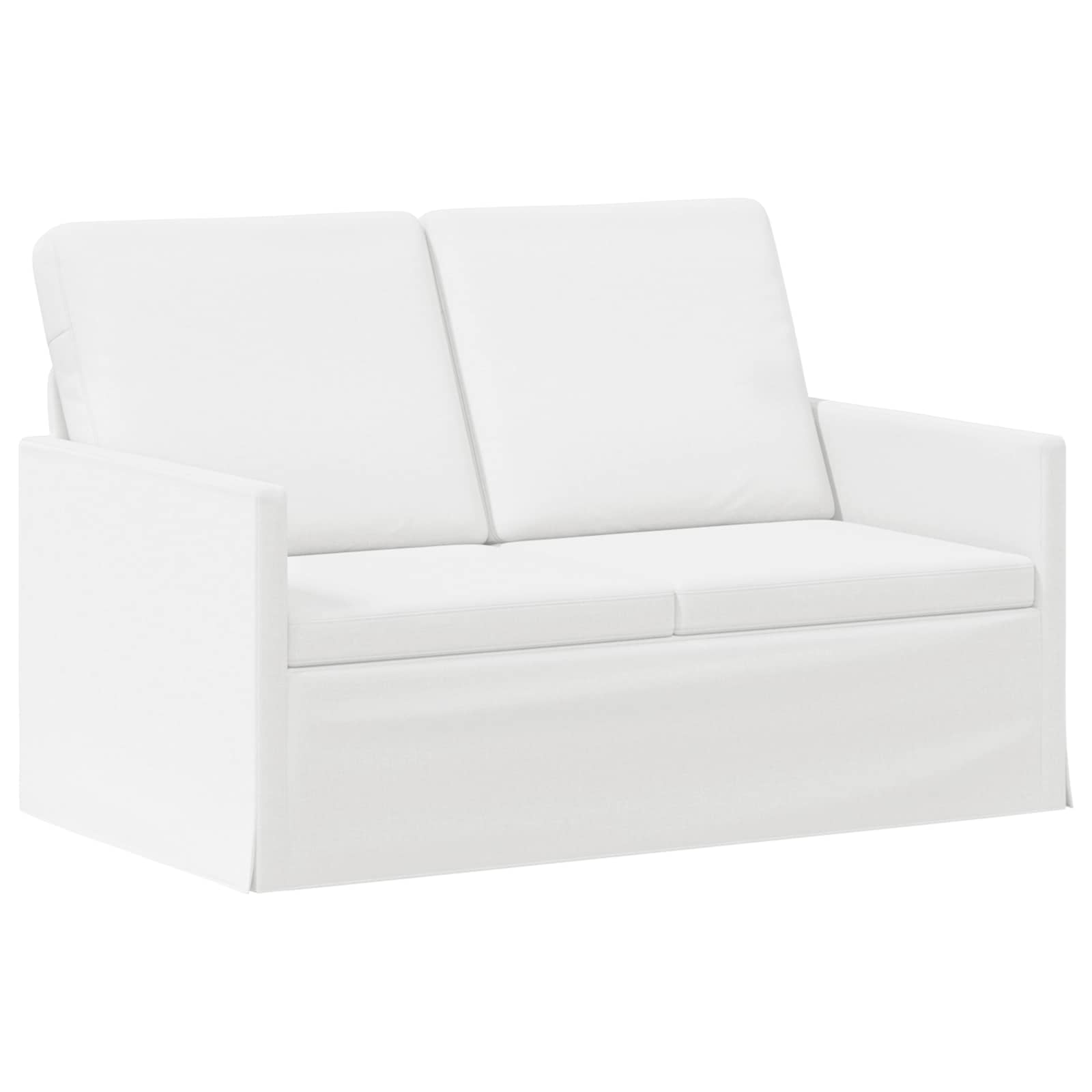 vidaXL Pohovka pro 2 osoby Bílá 130 x 81 x 82 cm Textil