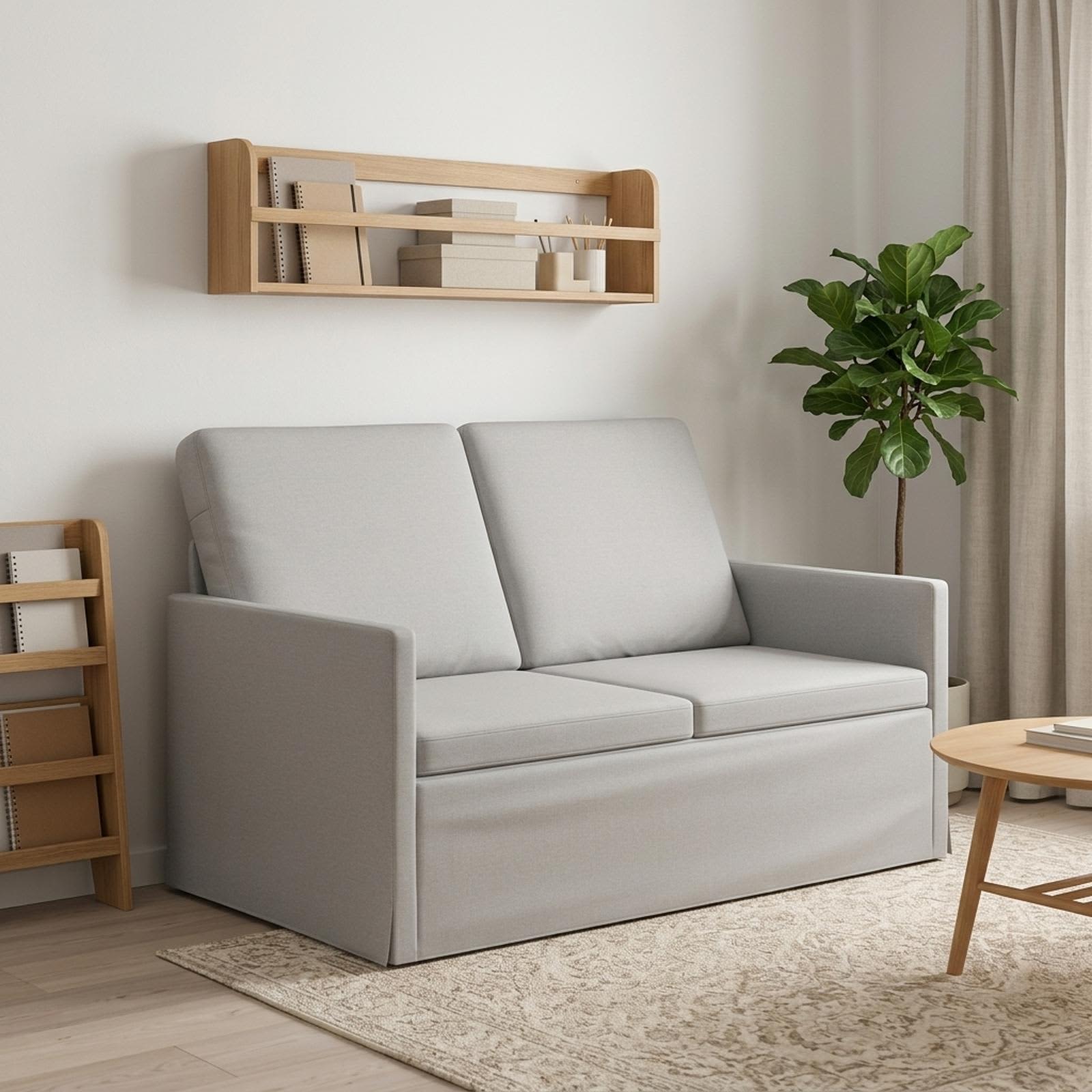 vidaXL 2-personers sofa Skygrå 130 x 81 x 82 cm Stof