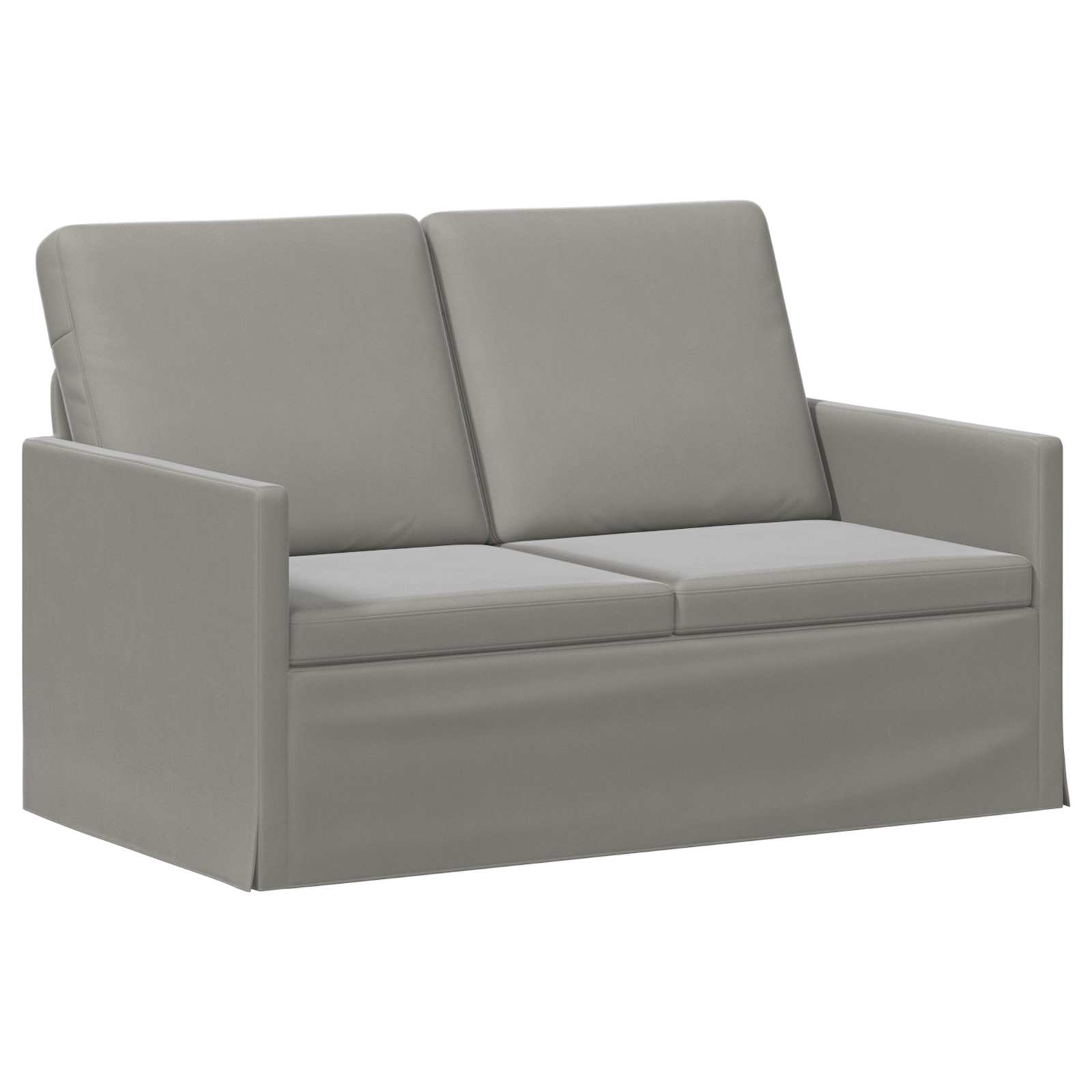 vidaXL Pohovka pro 2 osoby Světle šedá 130 x 81 x 82 cm Samet