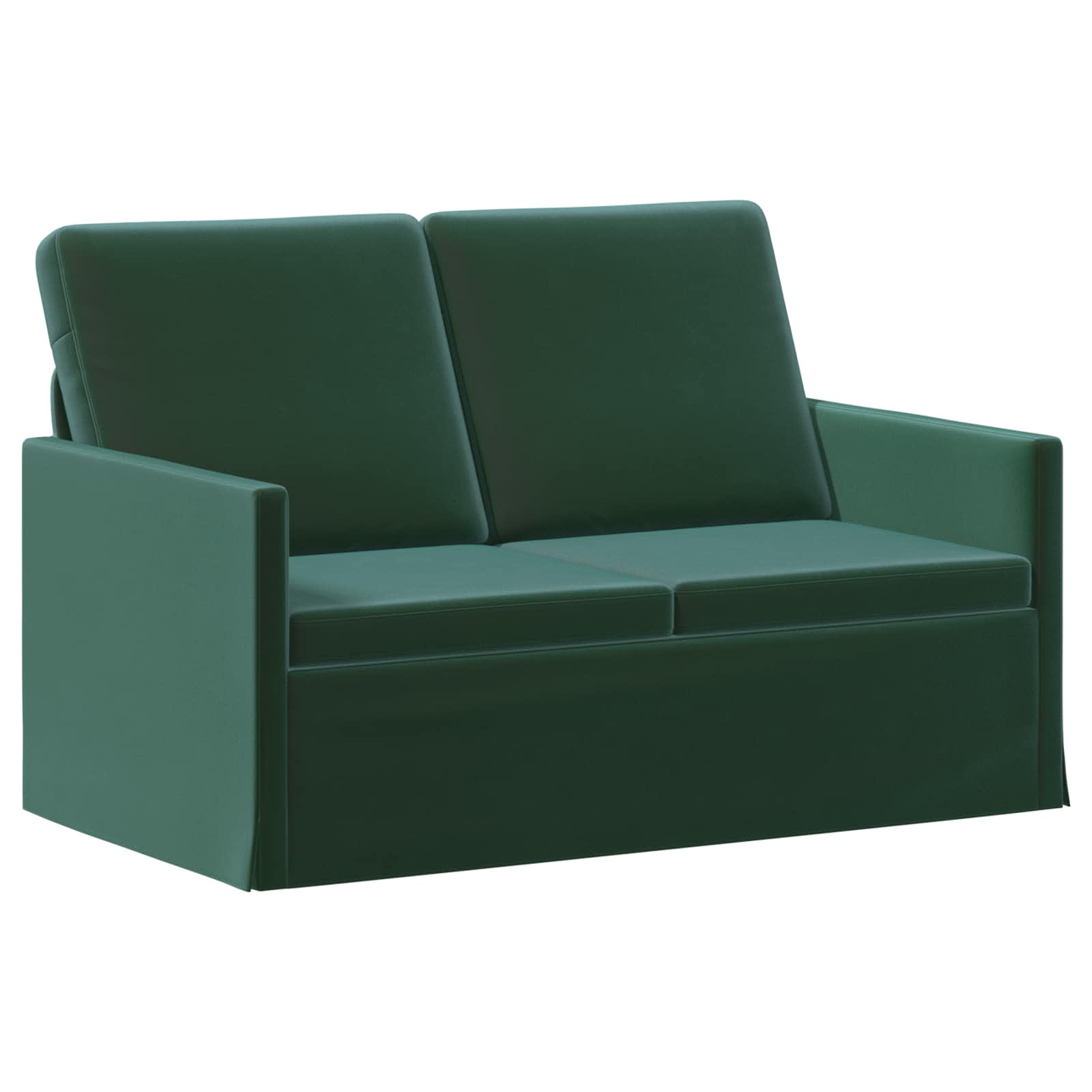 vidaXL Pohovka pro 2 osoby Tmavě zelená 130 x 81 x 82 cm Samet