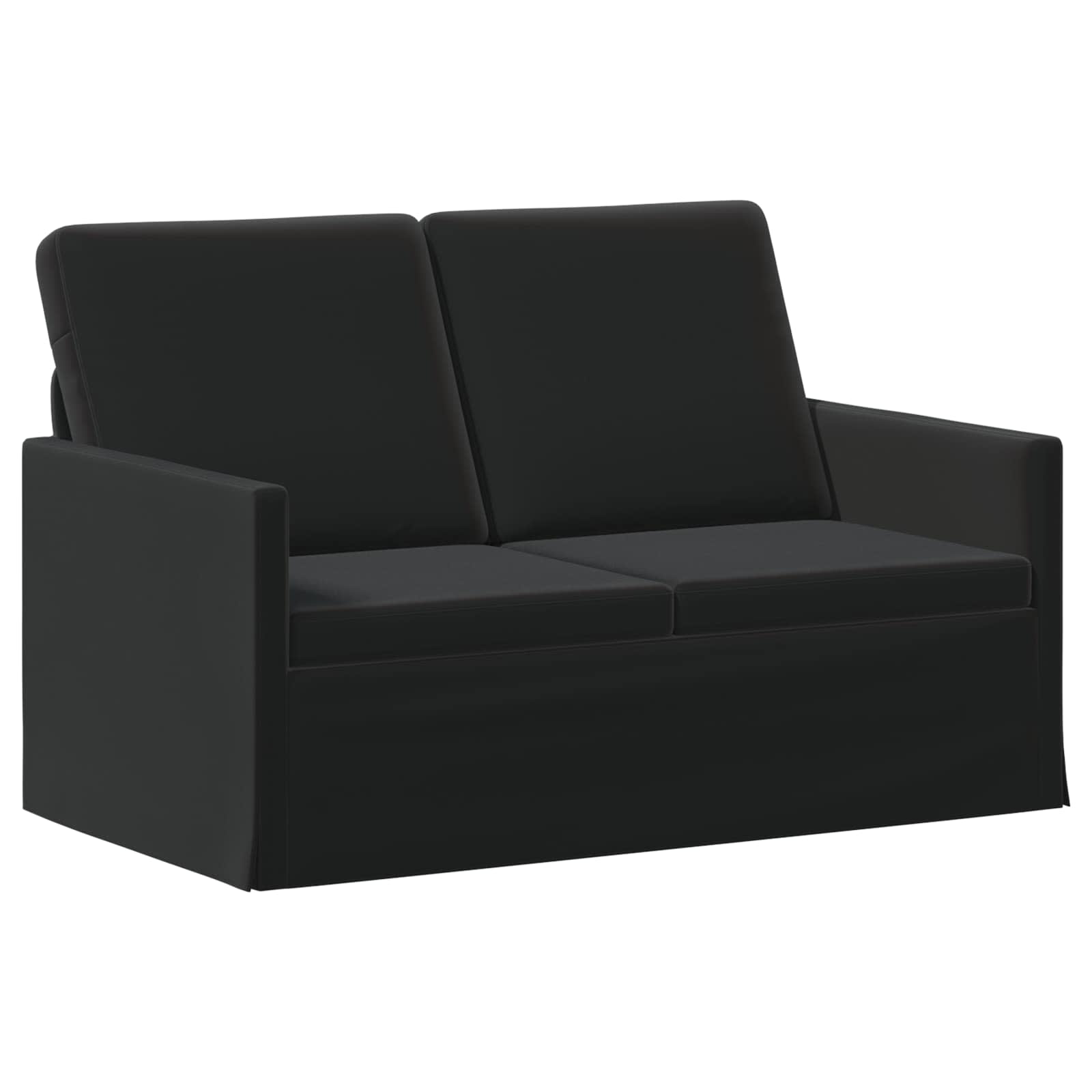 vidaXL Pohovka pro 2 osoby Černá 130 x 81 x 82 cm Samet