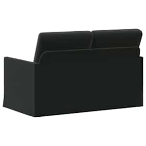 Pohovka pro 2 osoby Černá 130 x 81 x 82 cm Samet - obrázek 5