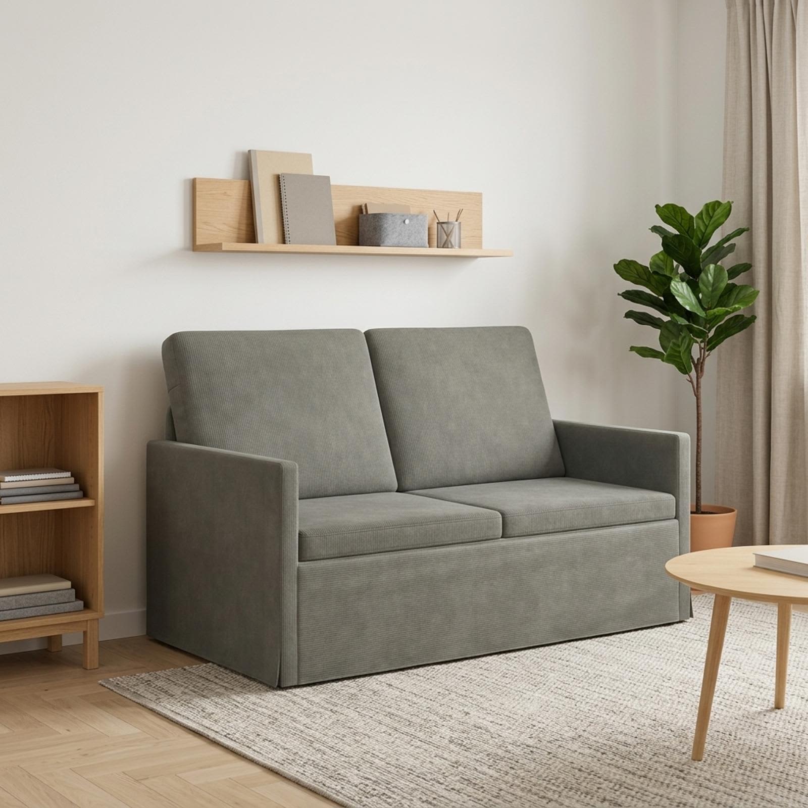vidaXL 2-personers sofa Lysegrå 130 x 81 x 82 cm Velourstof