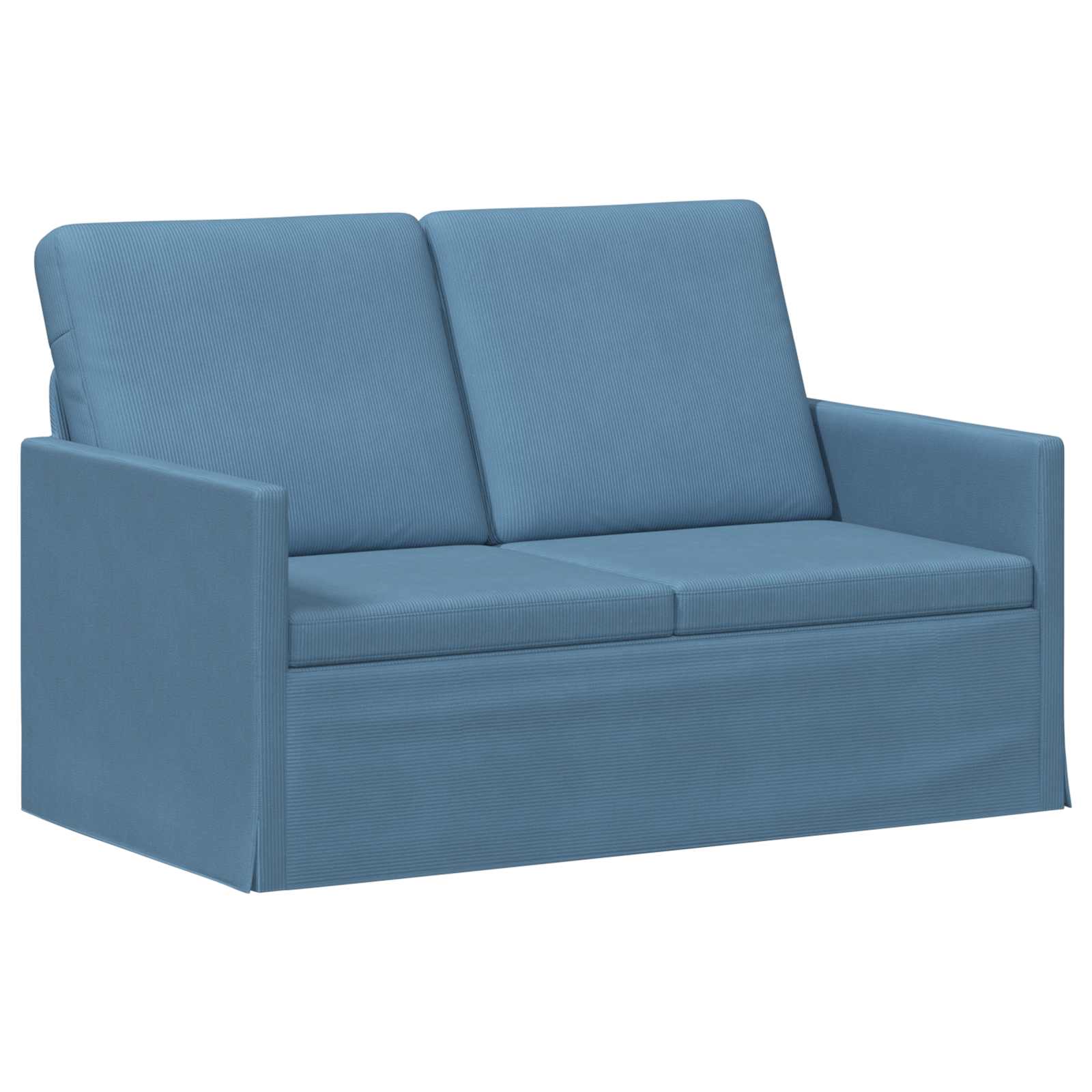 vidaXL Pohovka pro 2 osoby Modrá 130 x 81 x 82 cm Žebrovaná látka
