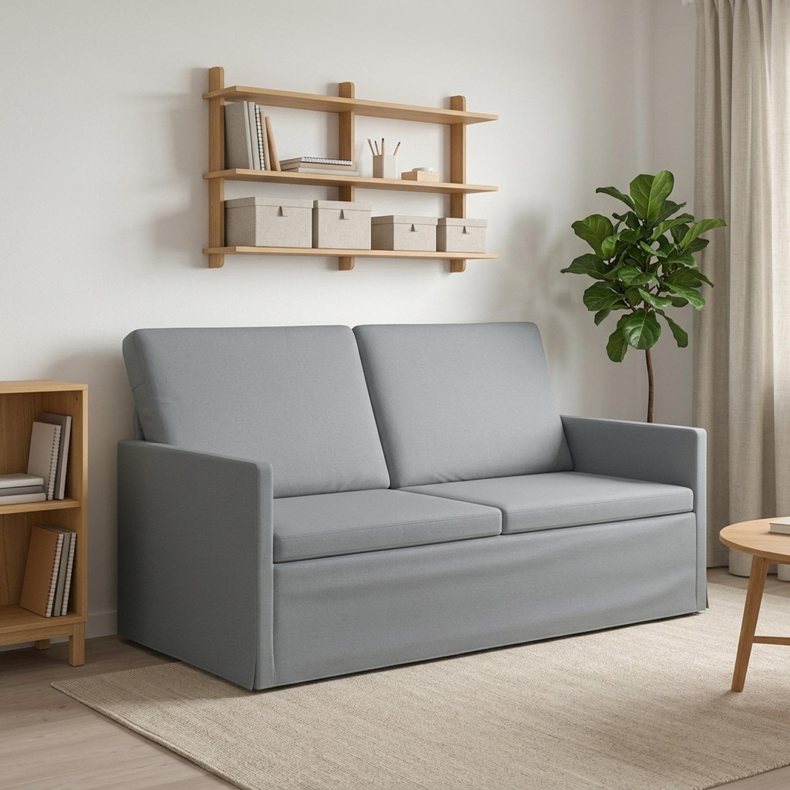 vidaXL 2-personers sofa Lysegrå 150 x 81 x 82 cm Stof