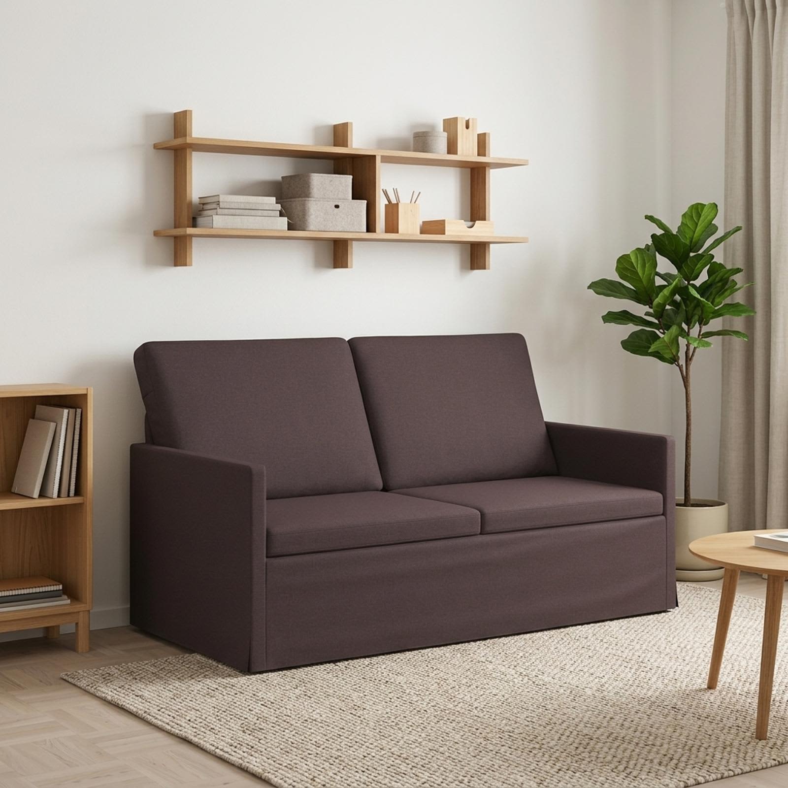 vidaXL 2-personers sofa Mørk Brun 150 x 81 x 82 cm Stof