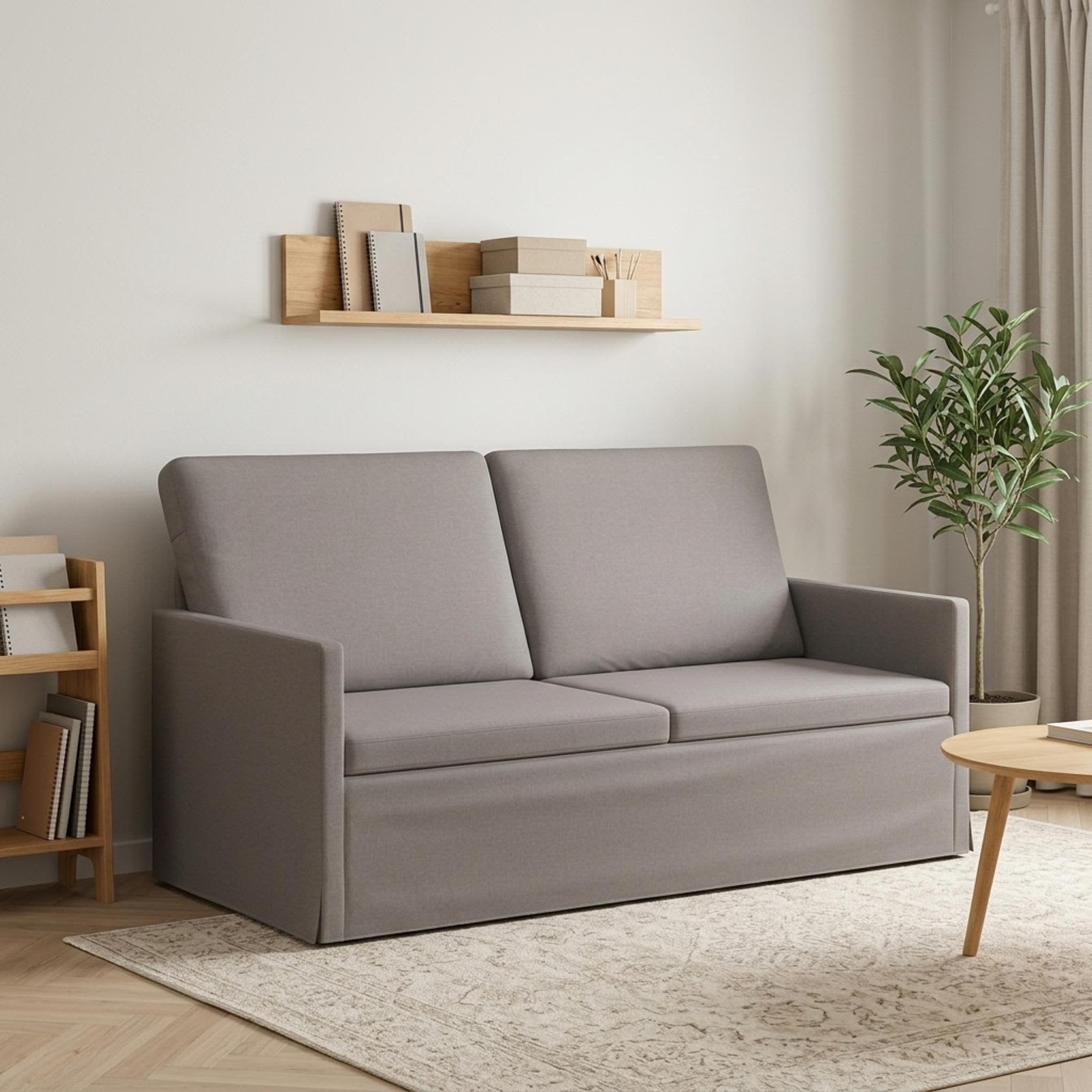 vidaXL 2-personers sofa Gråbrun 150 x 81 x 82 cm Stof