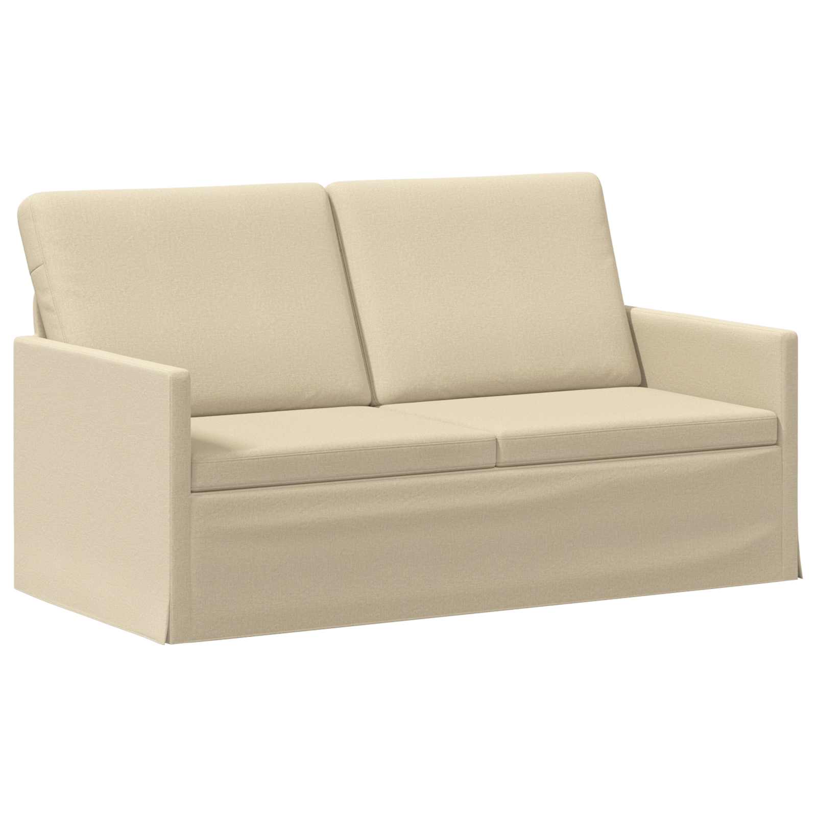vidaXL Pohovka pro 2 osoby Krémová 150 x 81 x 82 cm Textil