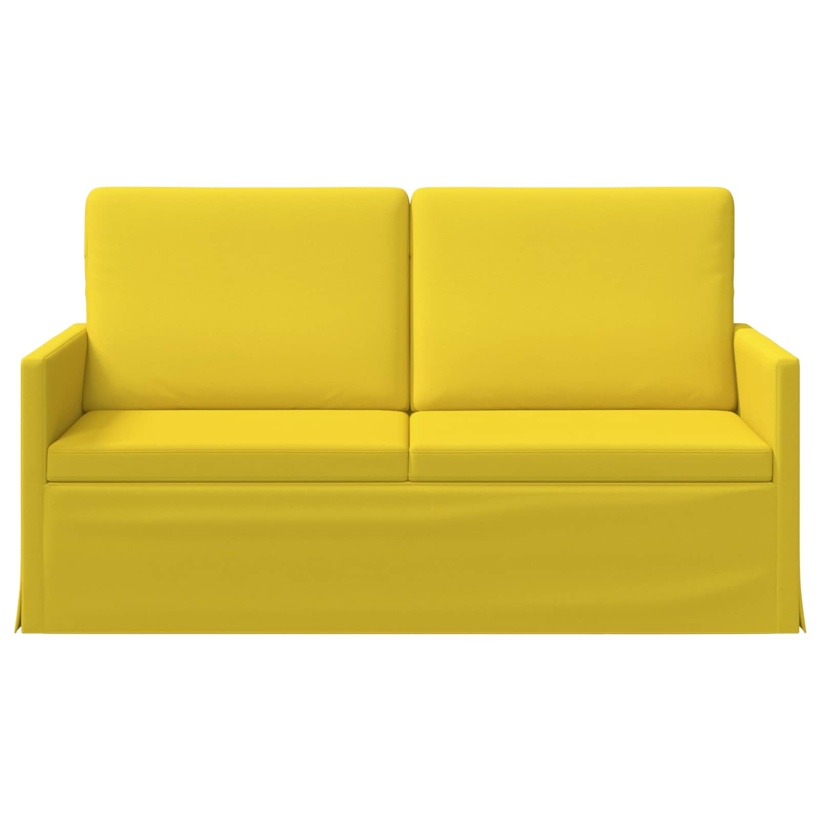 vidaXL - 2-zitsbank - Licht - Geel - 150 - x - 81 - x - 82 - cm - Stof