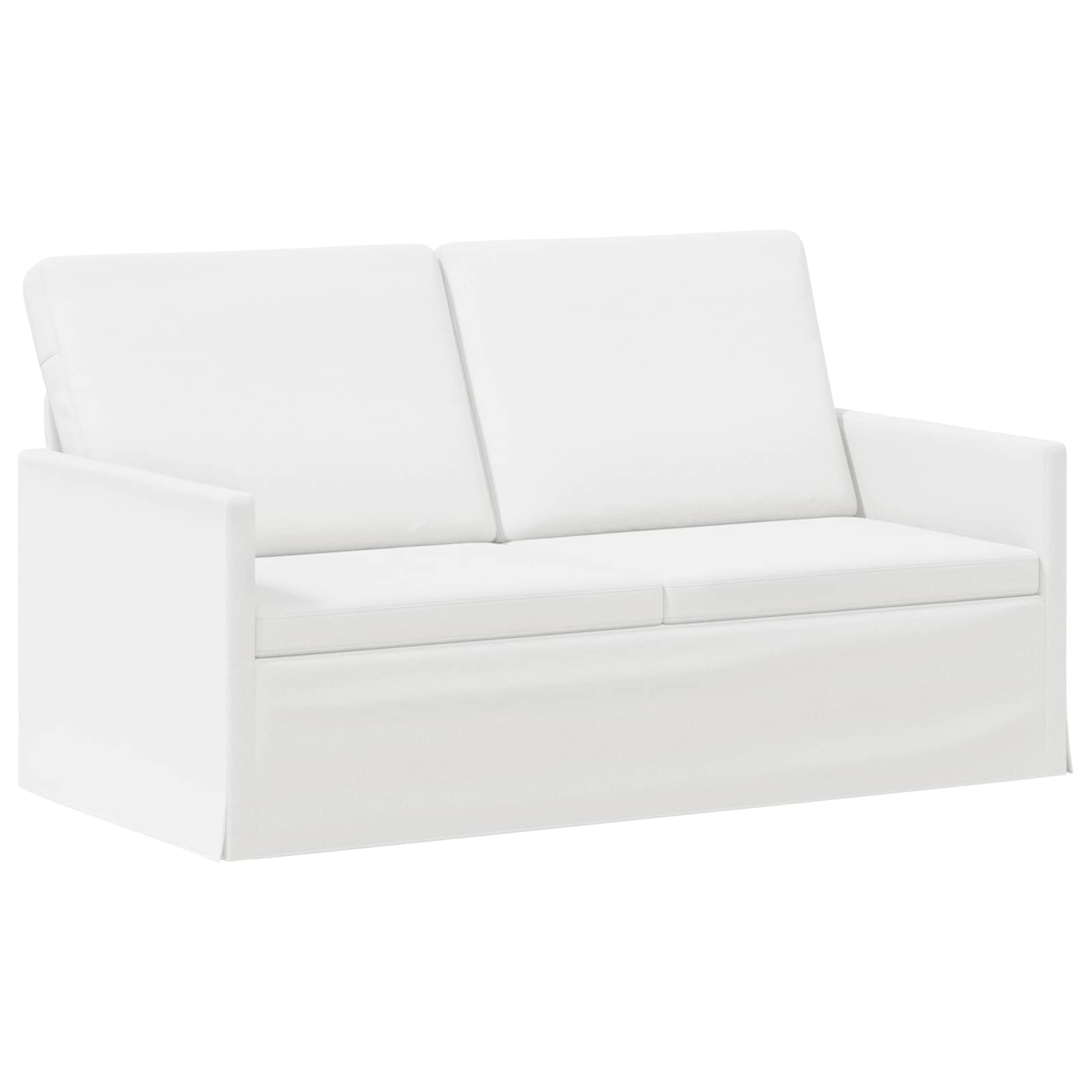 vidaXL Pohovka pro 2 osoby Bílá 150 x 81 x 82 cm Textil