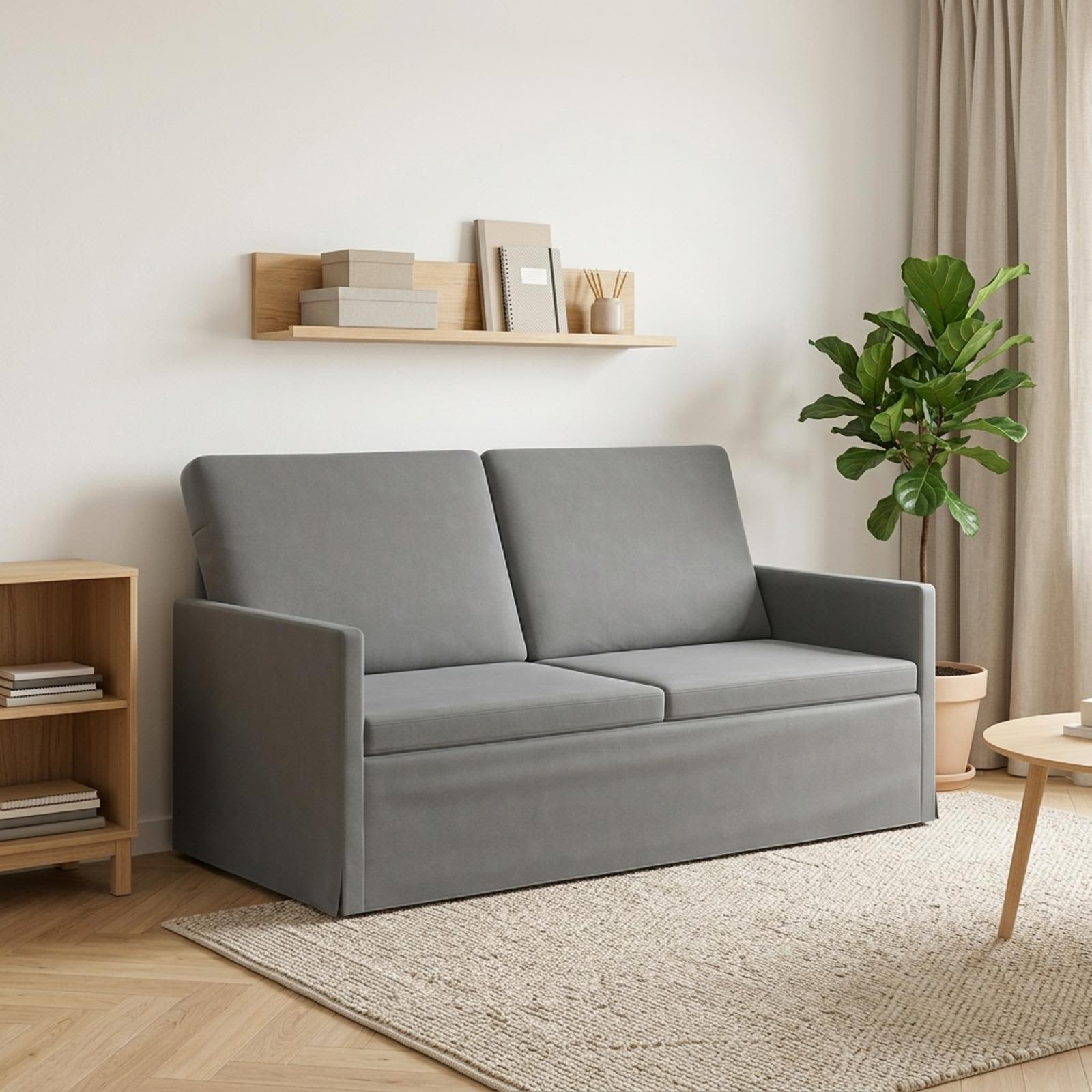 vidaXL 2-personers sofa Mørkegrå 150 x 81 x 82 cm Velour (V)