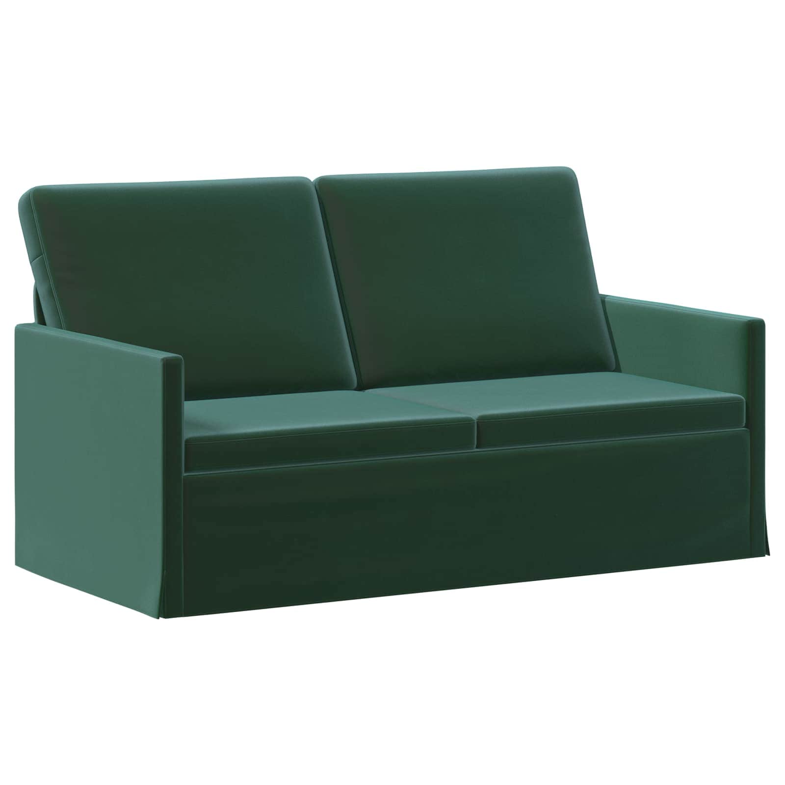 vidaXL Pohovka pro 2 osoby Tmavě zelená 150 x 81 x 82 cm Samet
