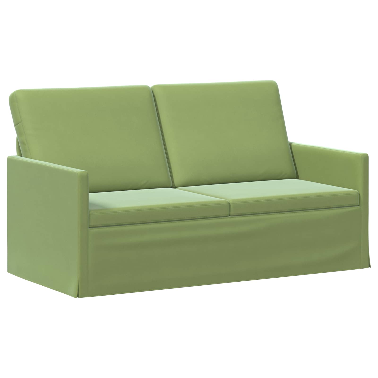 vidaXL Pohovka pro 2 osoby Světlá zelená 150 x 81 x 82 cm Samet